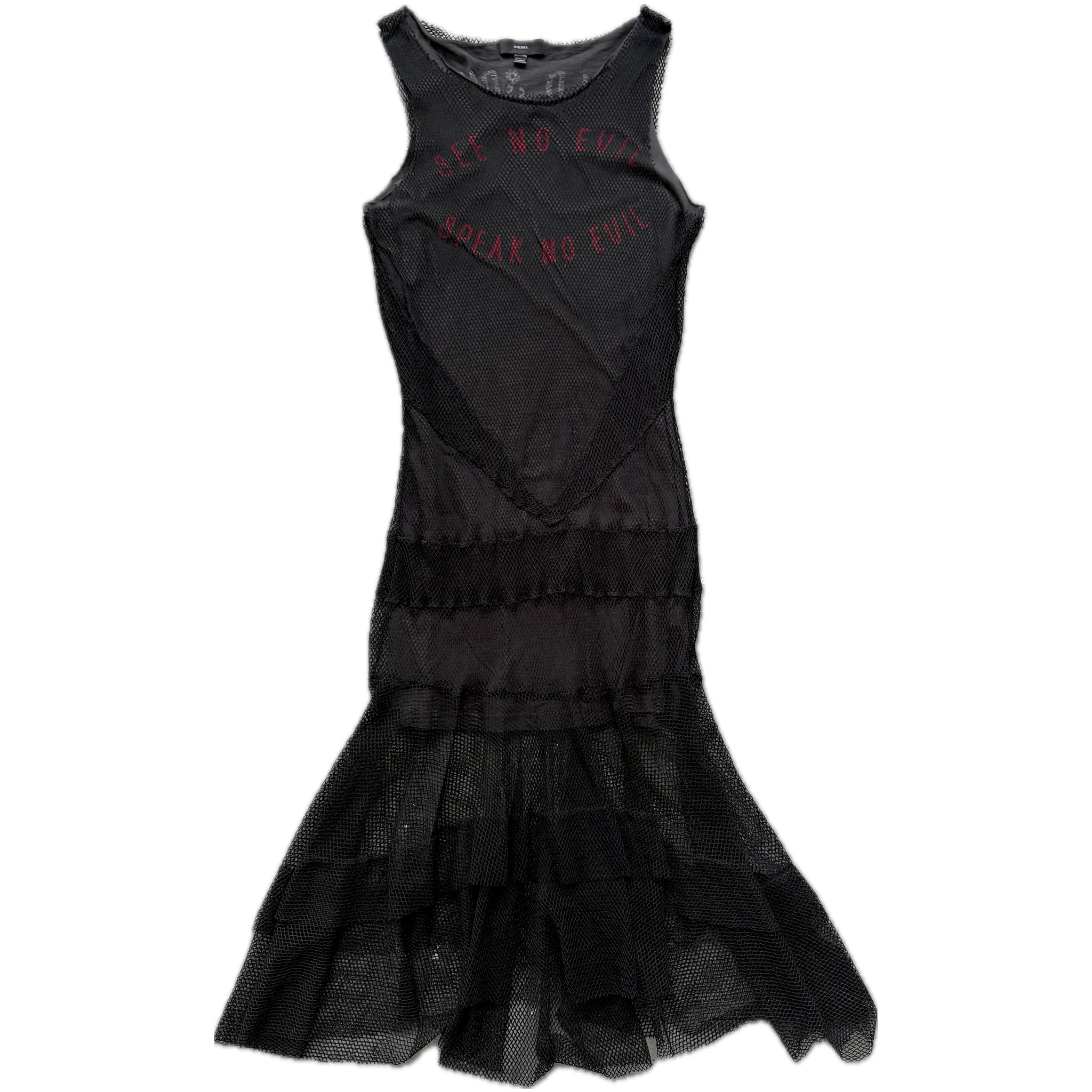 Diesel mesh maxi dress
