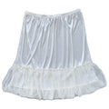 White ruffle midi skirt