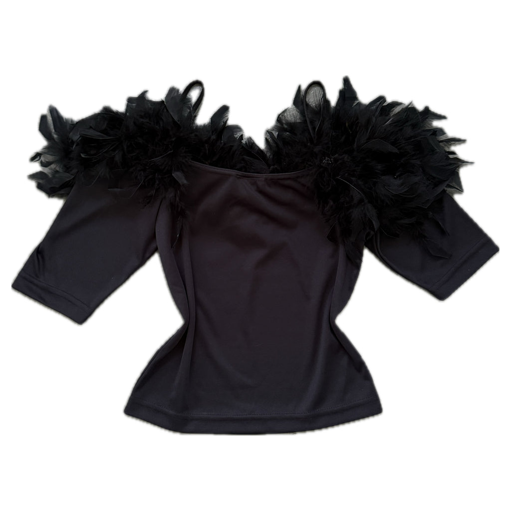 Vintage feather top