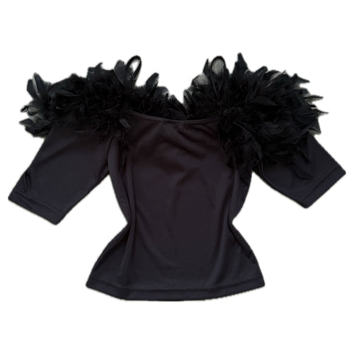 Vintage feather top