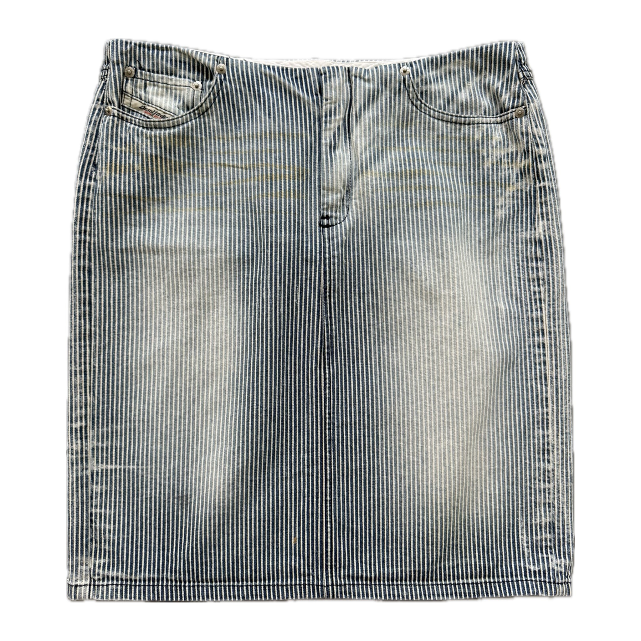 Diesel striped midi skirt