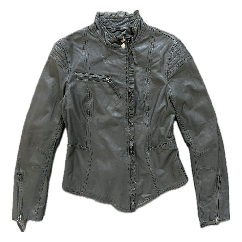 Goatskin leather jacket