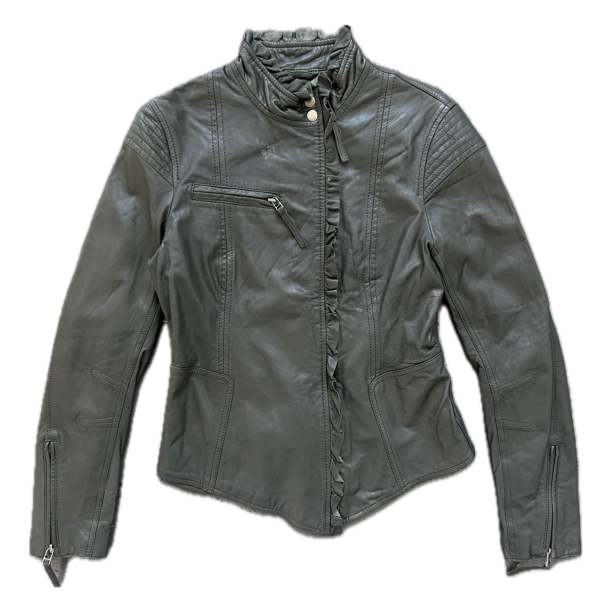 Goatskin leather jacket
