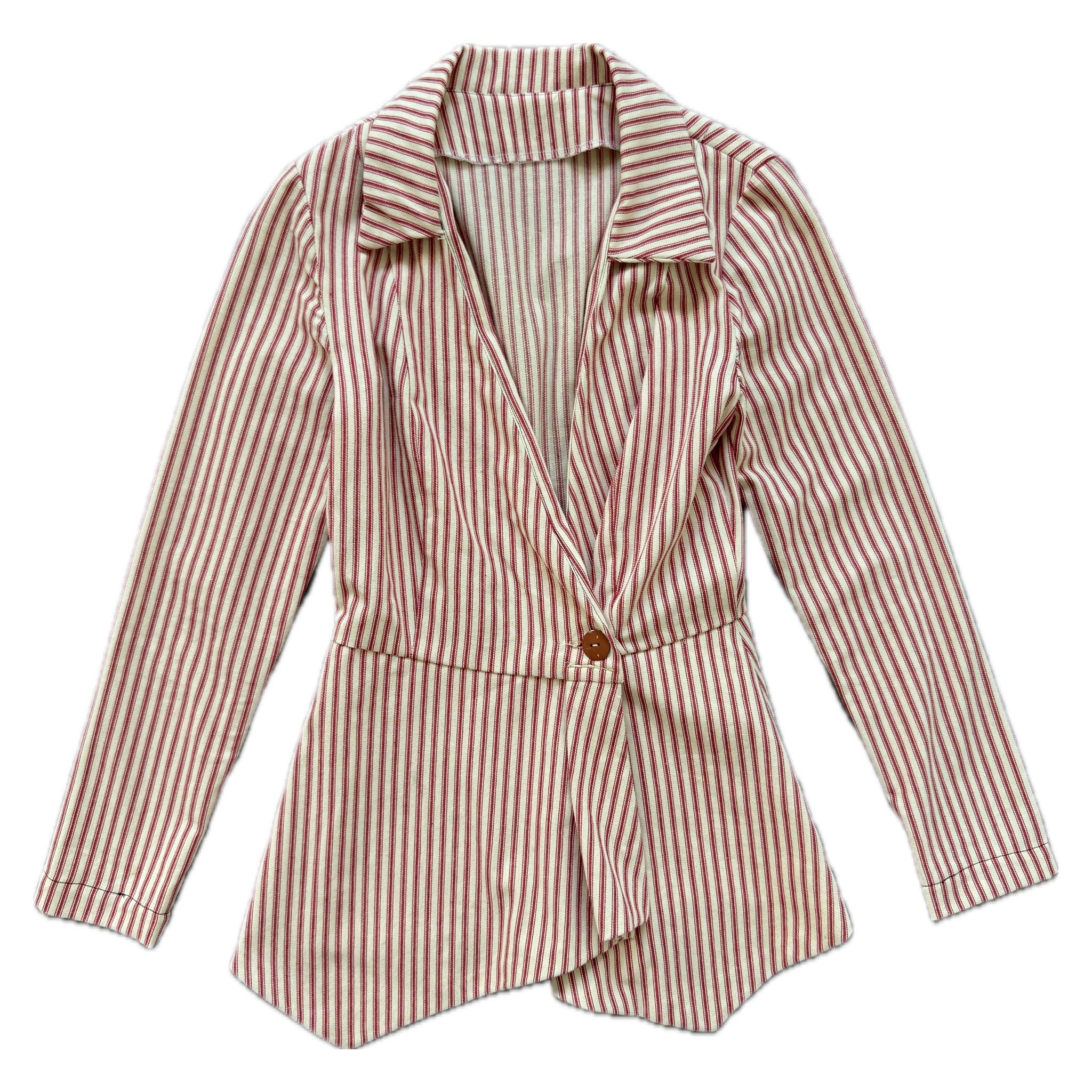 Striped asymmetrical top