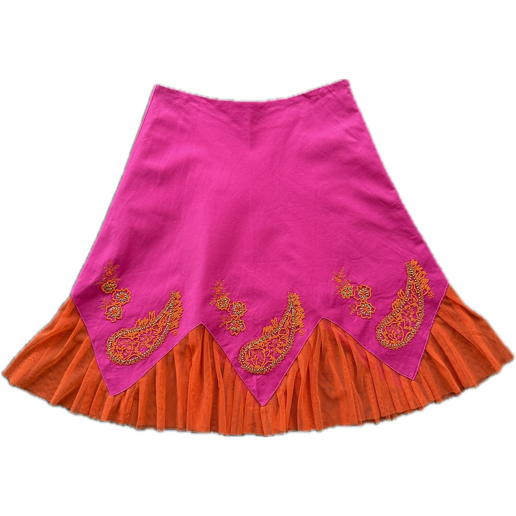 Vintage beaded midi skirt