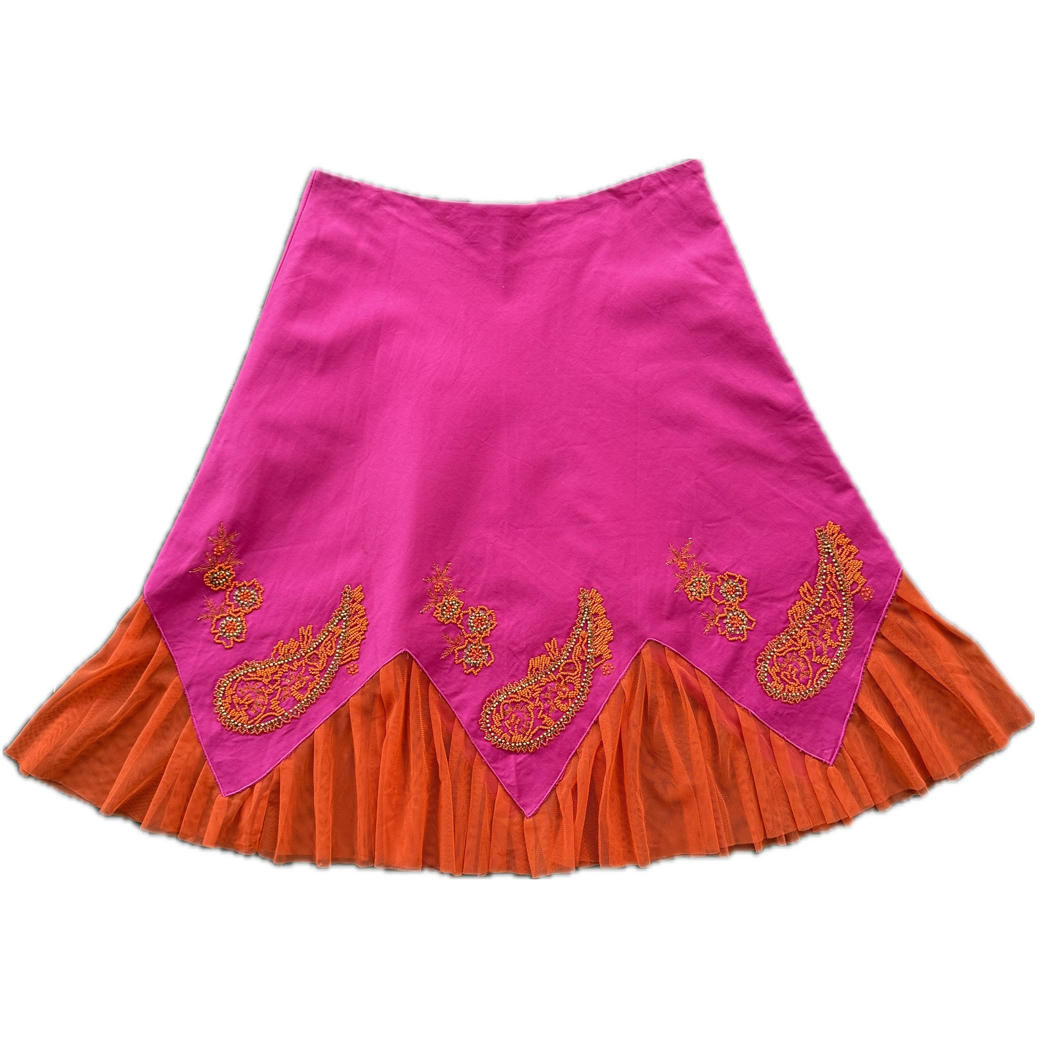 Vintage beaded midi skirt