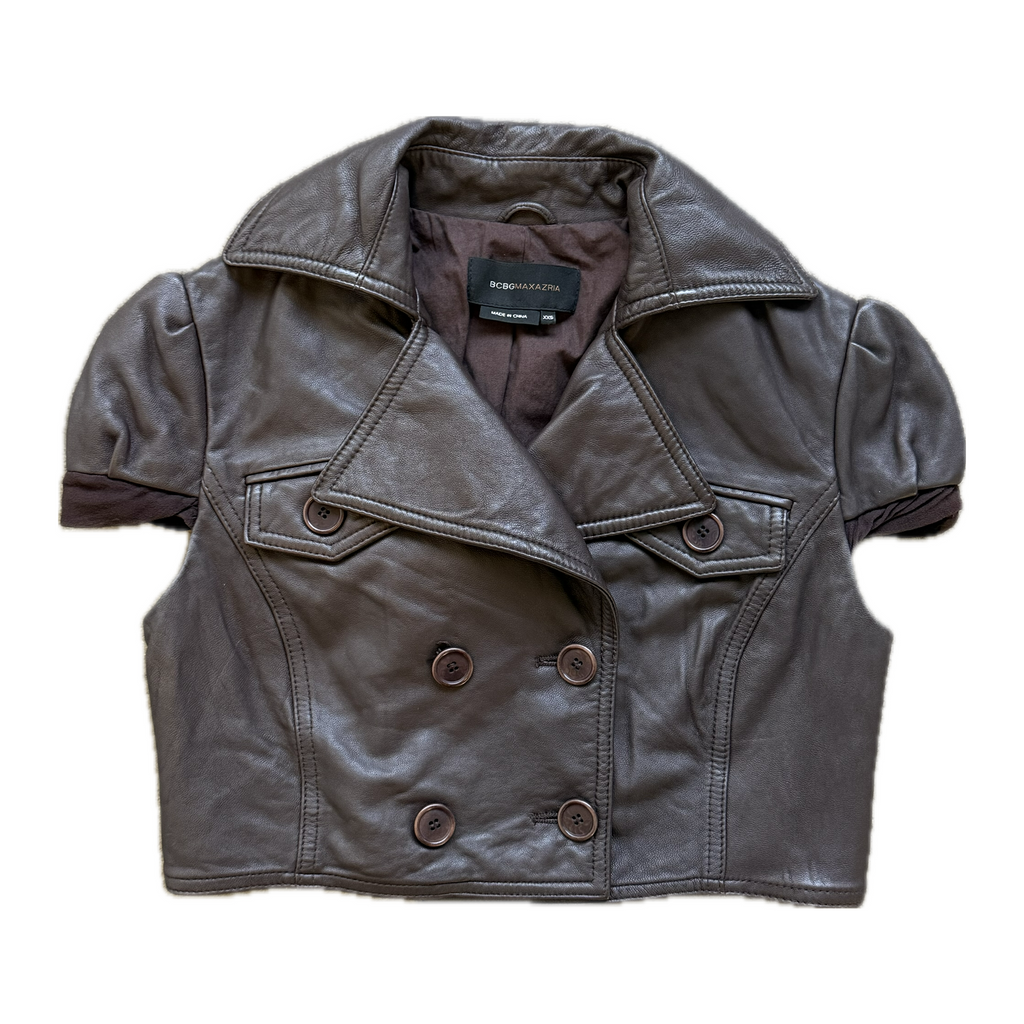 Cropped double breasted top