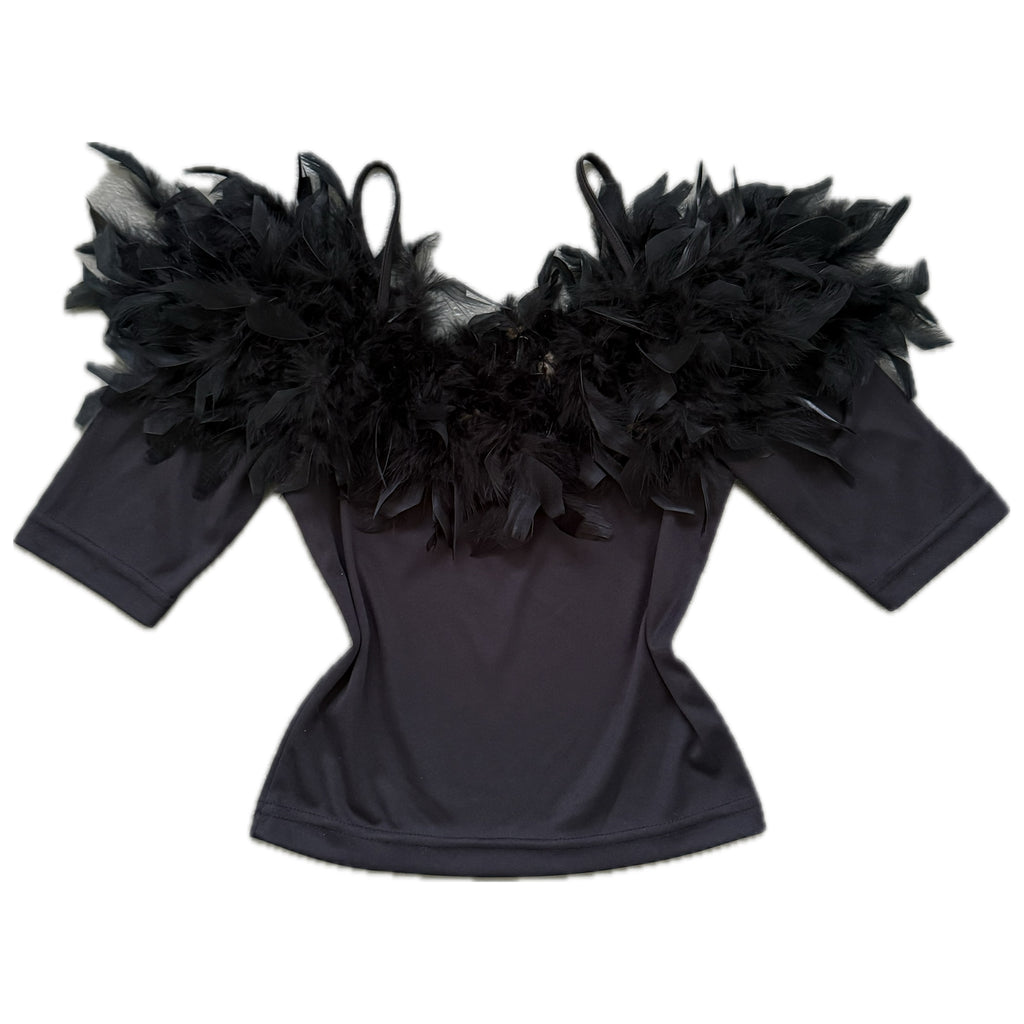 Vintage feather top
