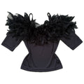 Vintage feather top