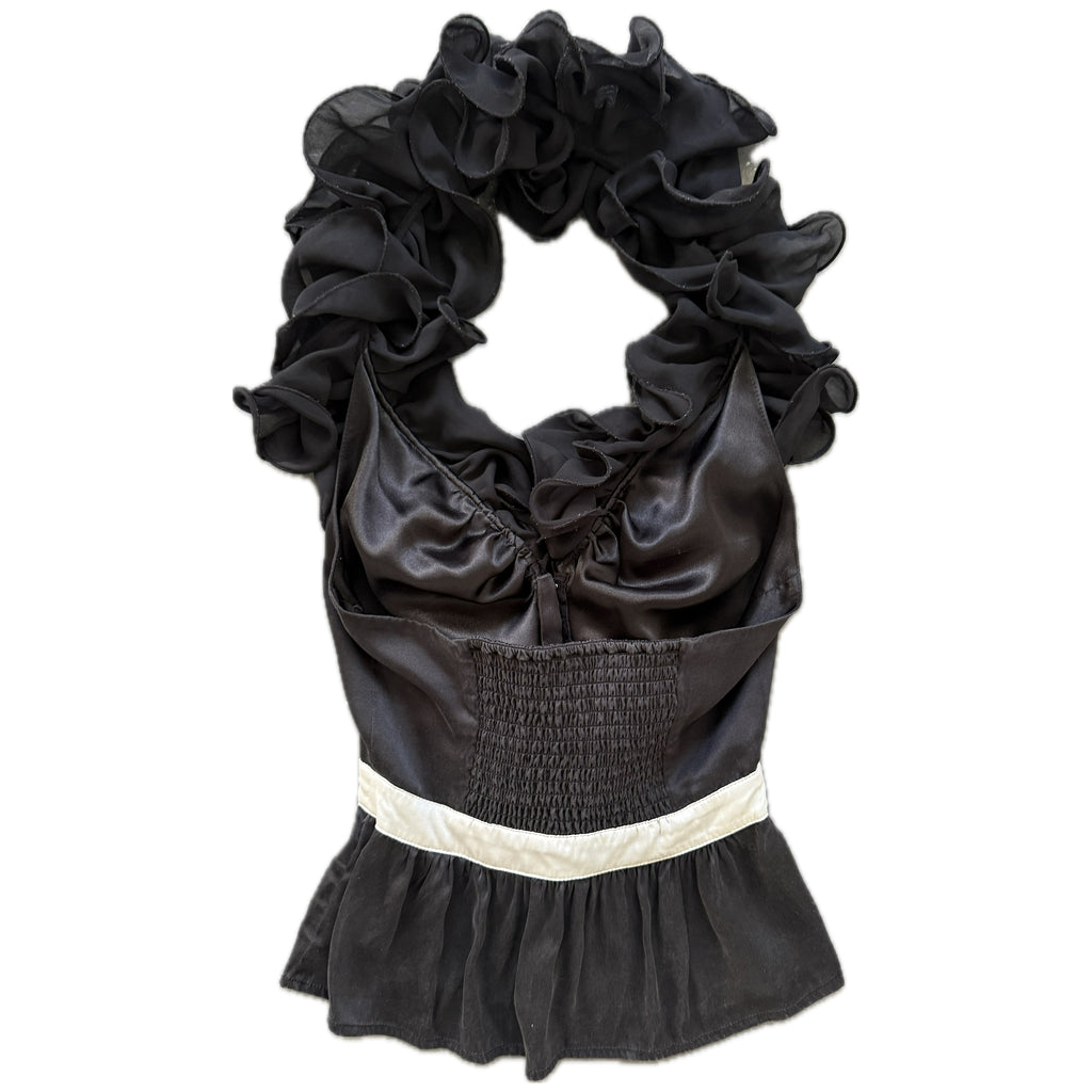 Vintage ruffle halter top