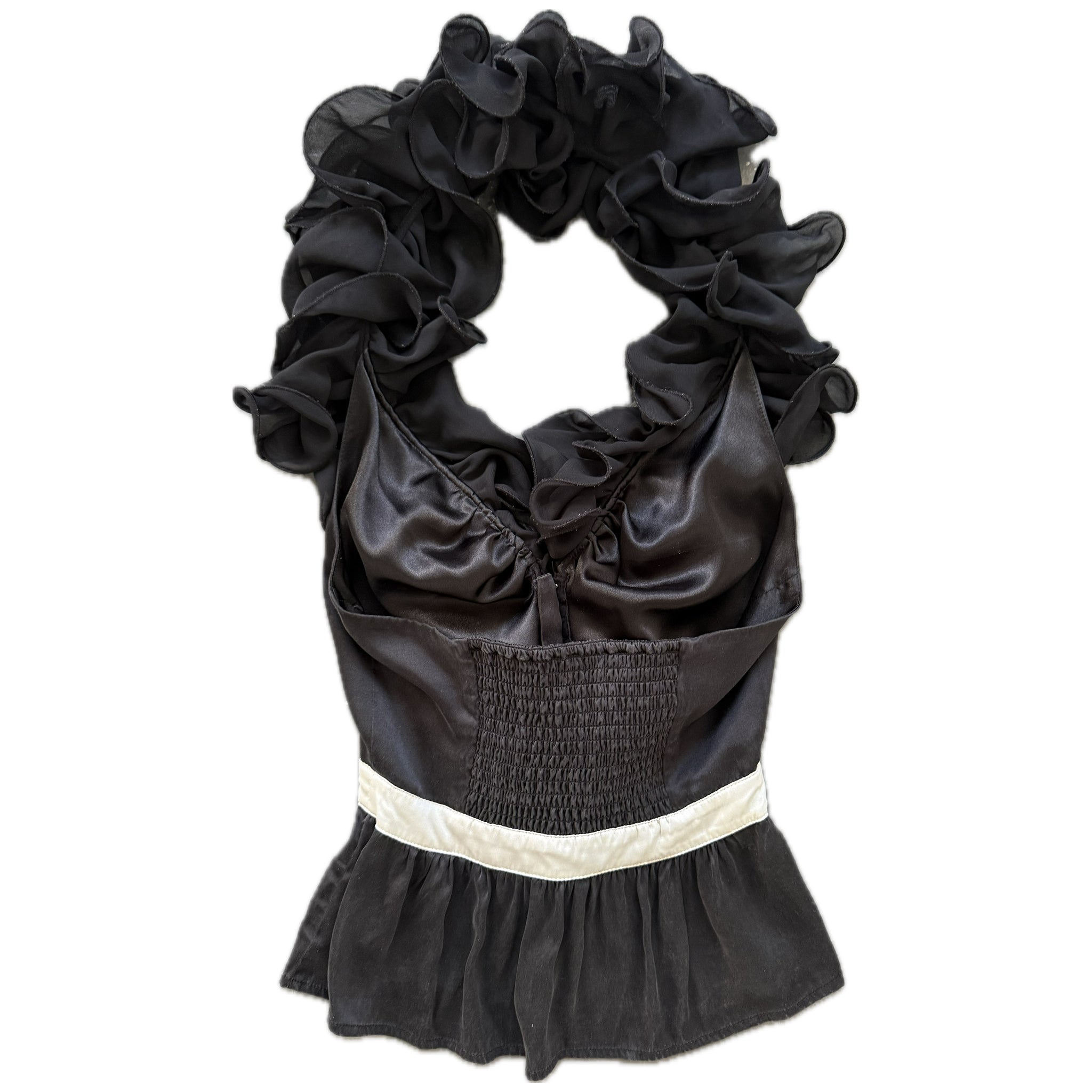Vintage ruffle halter top