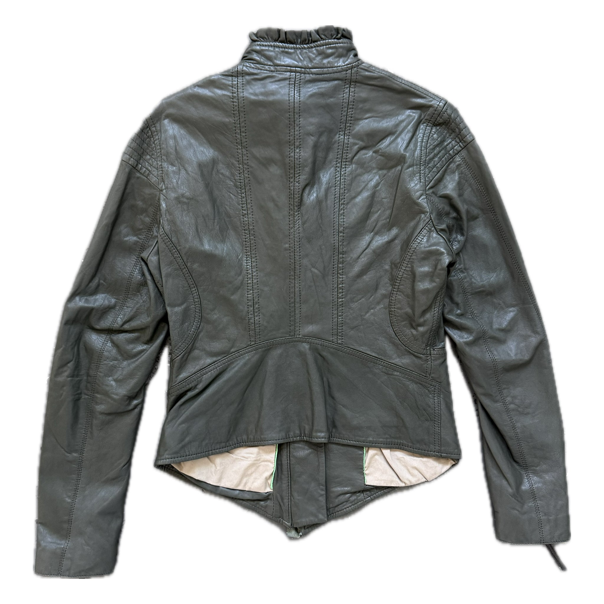 Goatskin leather jacket