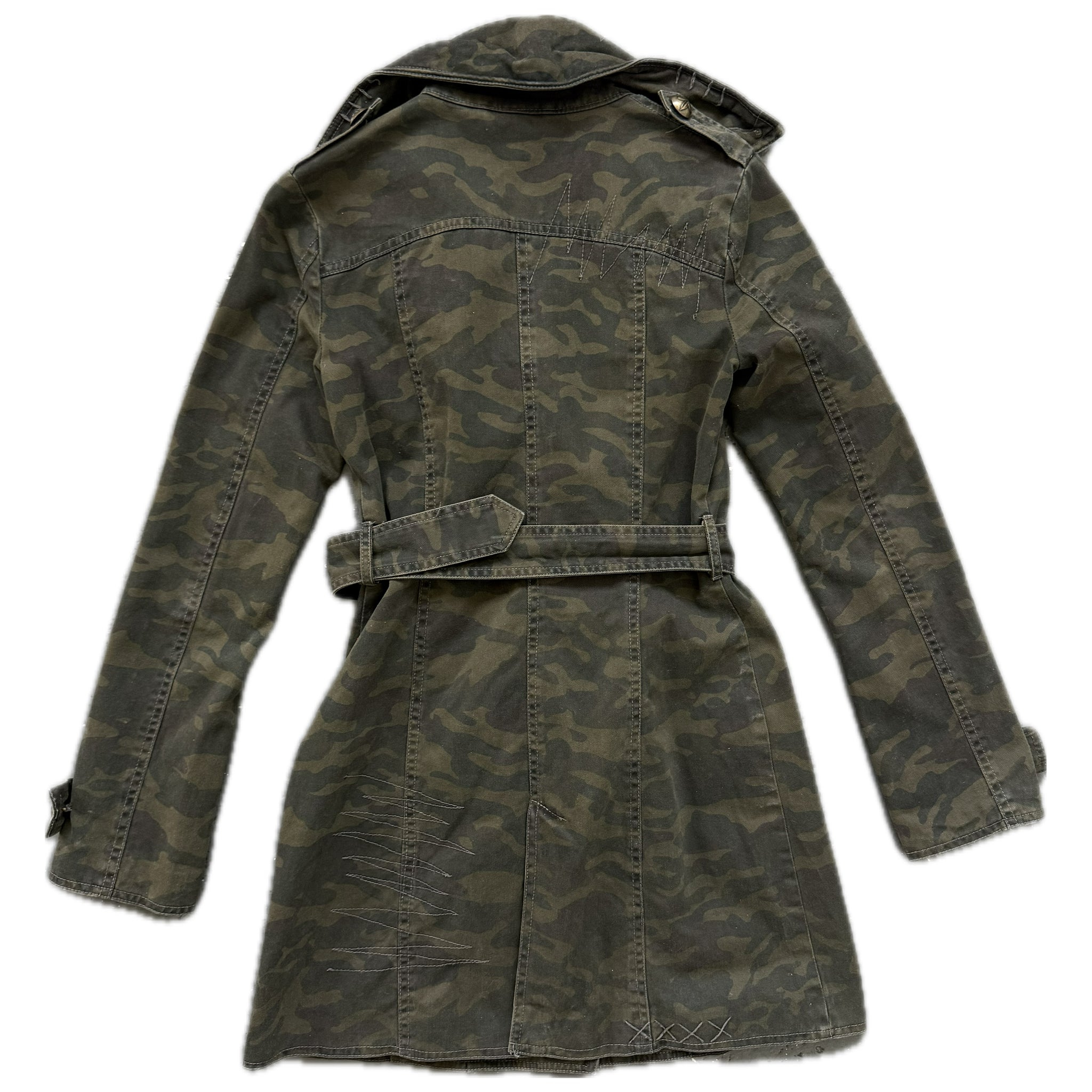 Y2K camo fireman clasp coat