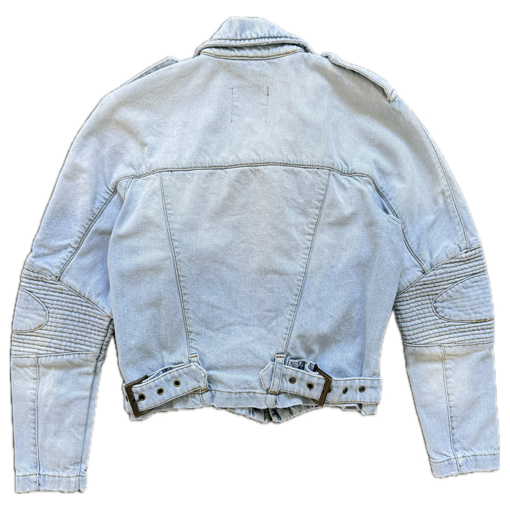 Alexander Mcqueen denim moto jacket