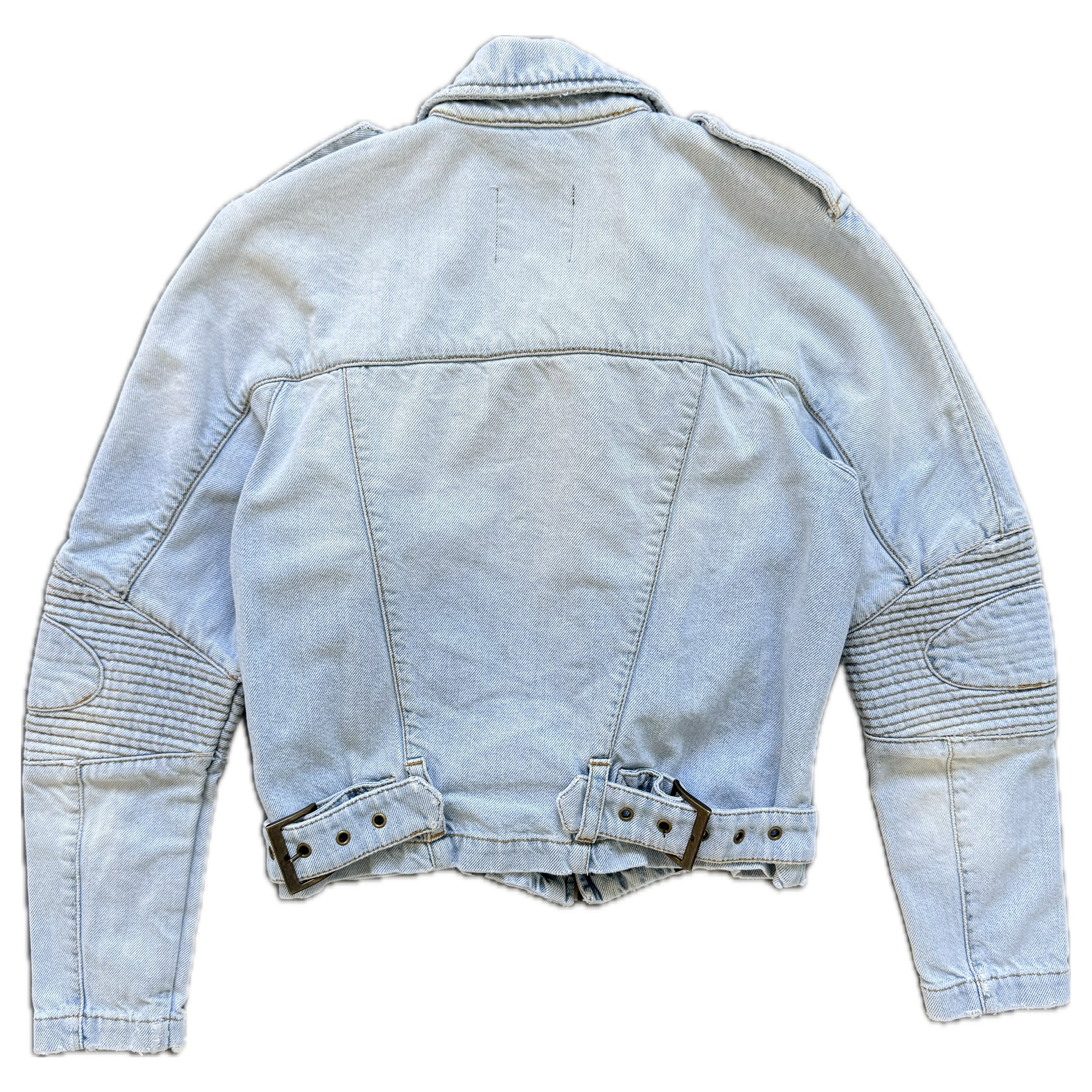 Alexander Mcqueen denim moto jacket