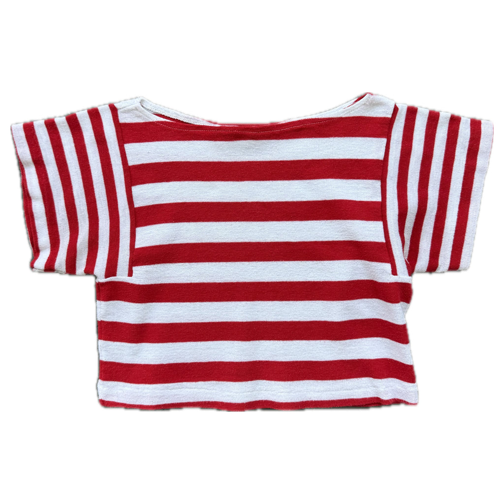 Vintage cropped striped tee