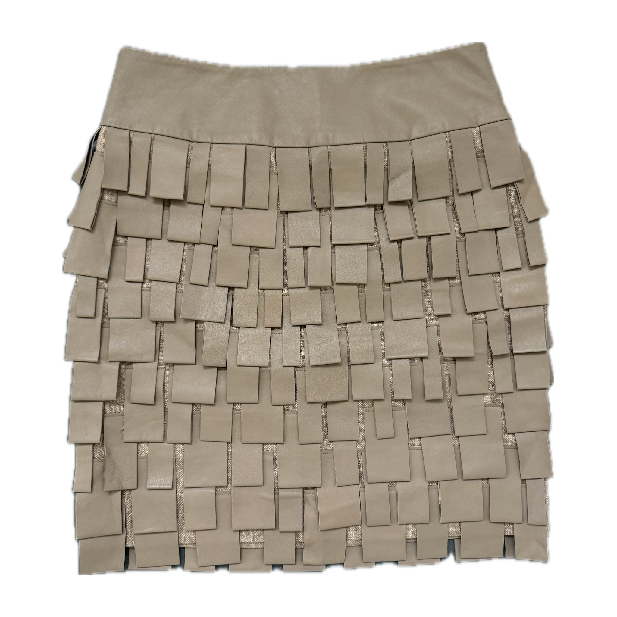 Vintage leather midi skirt