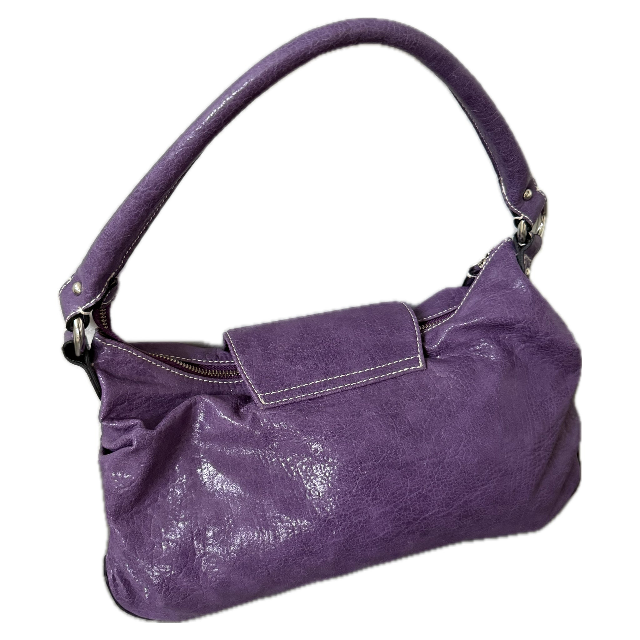 Vintage purple faux leather bag