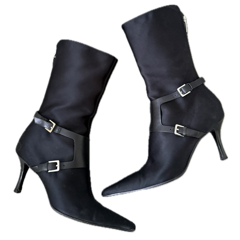 Sergio Rossi buckle heeled boots