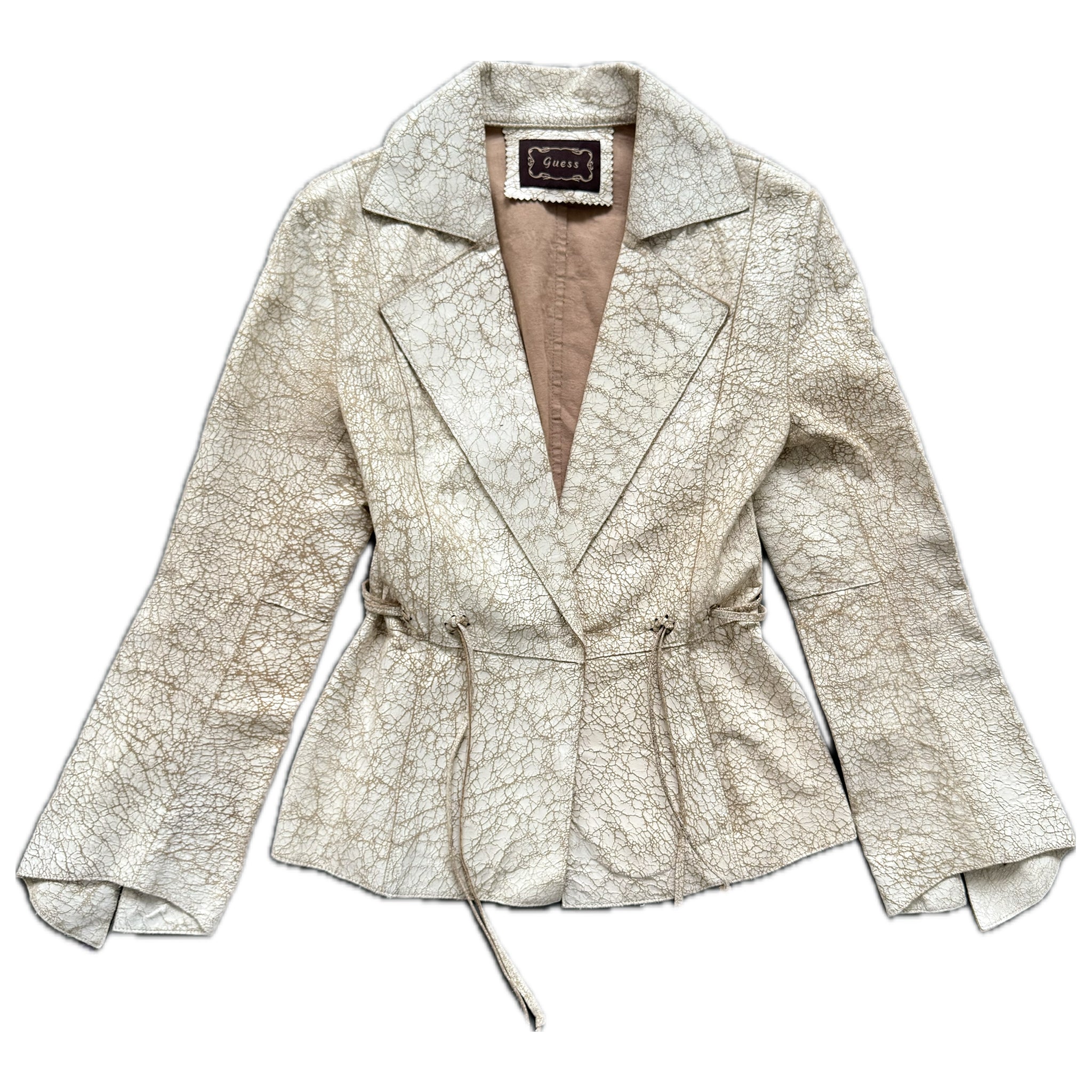 Guess cracked leather jacket