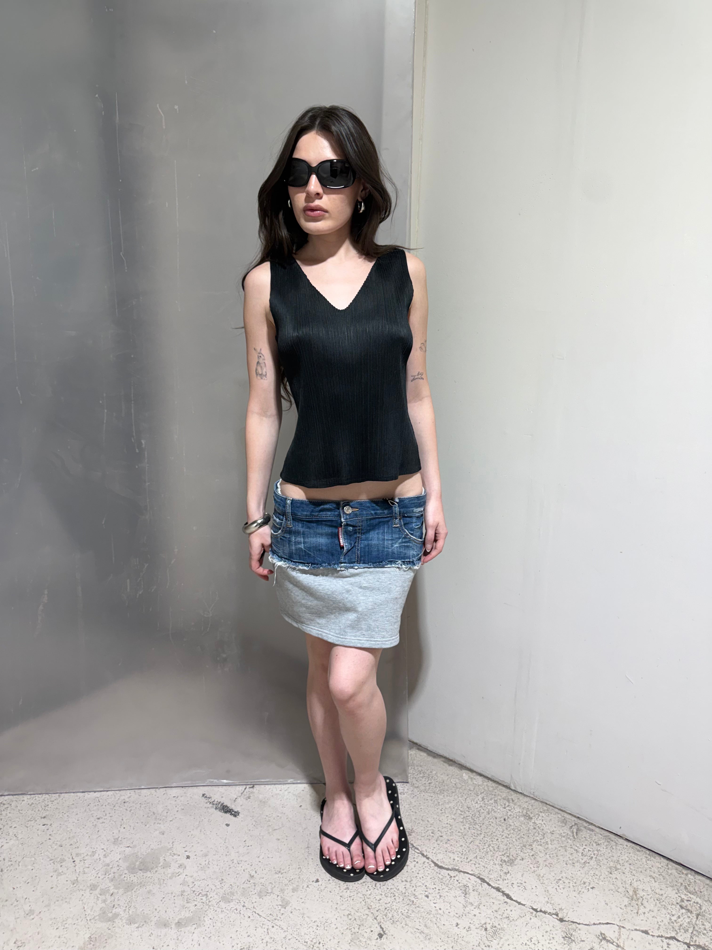 Pleated tank top