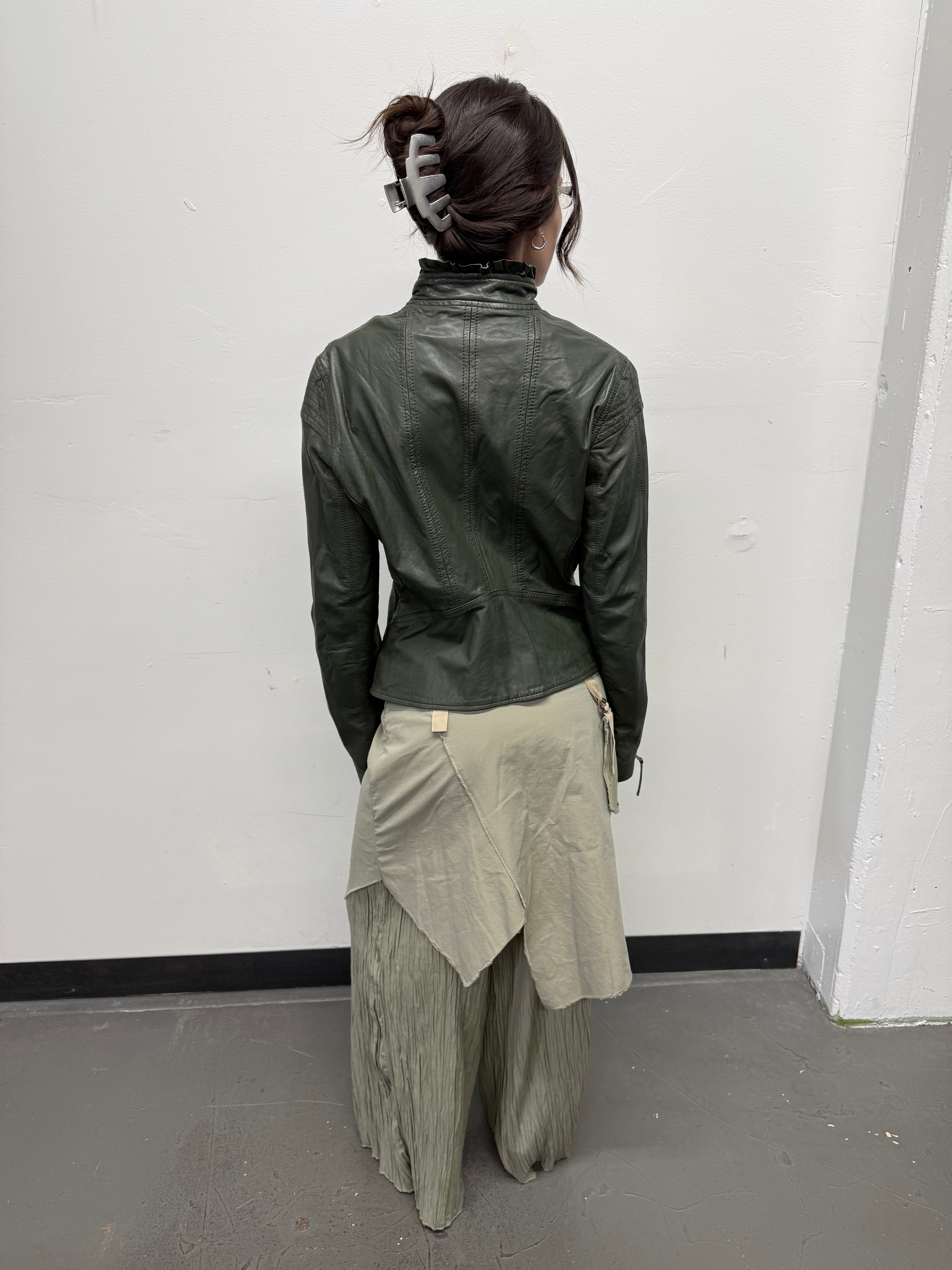 Goatskin leather jacket