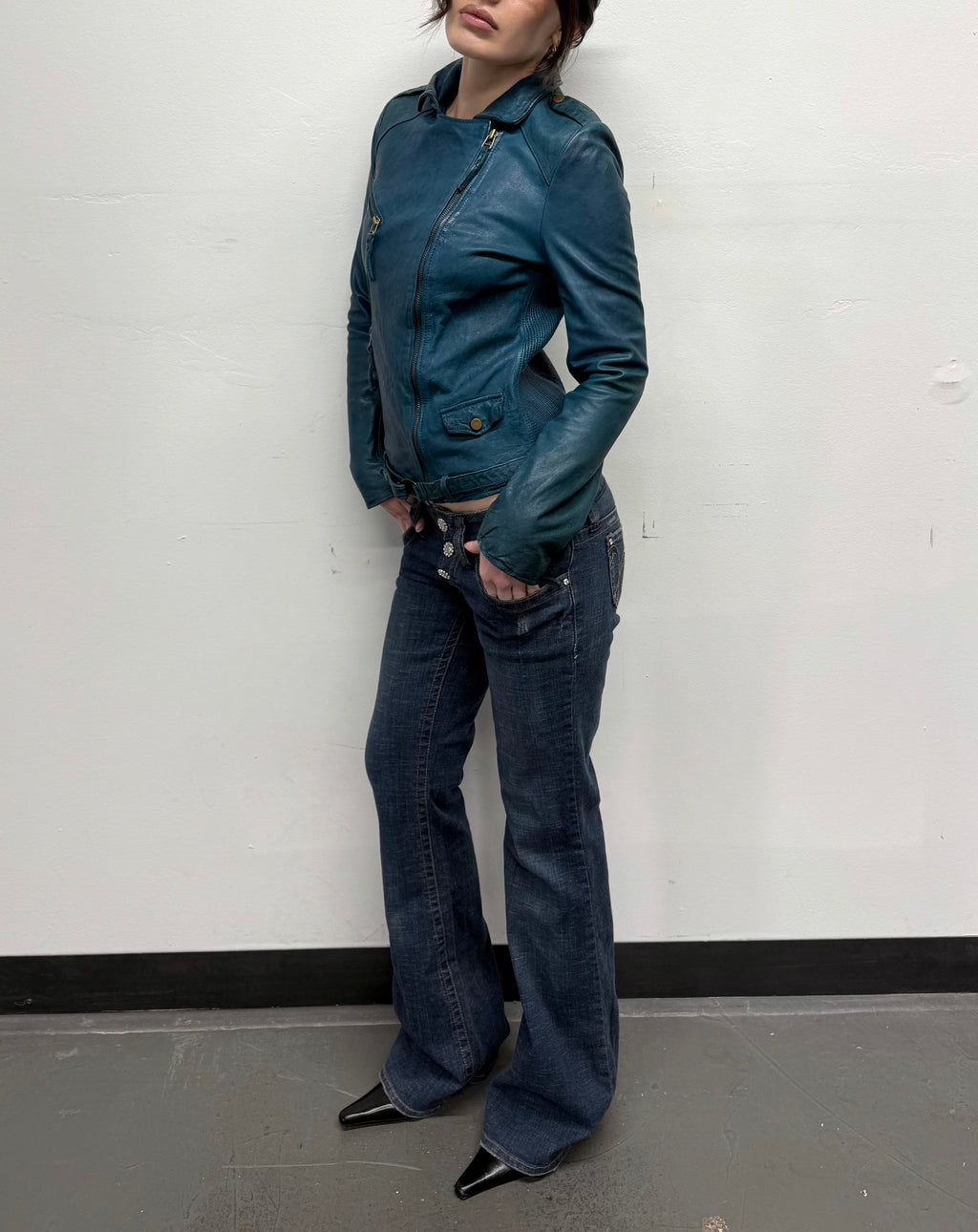 Sheepskin leather jacket