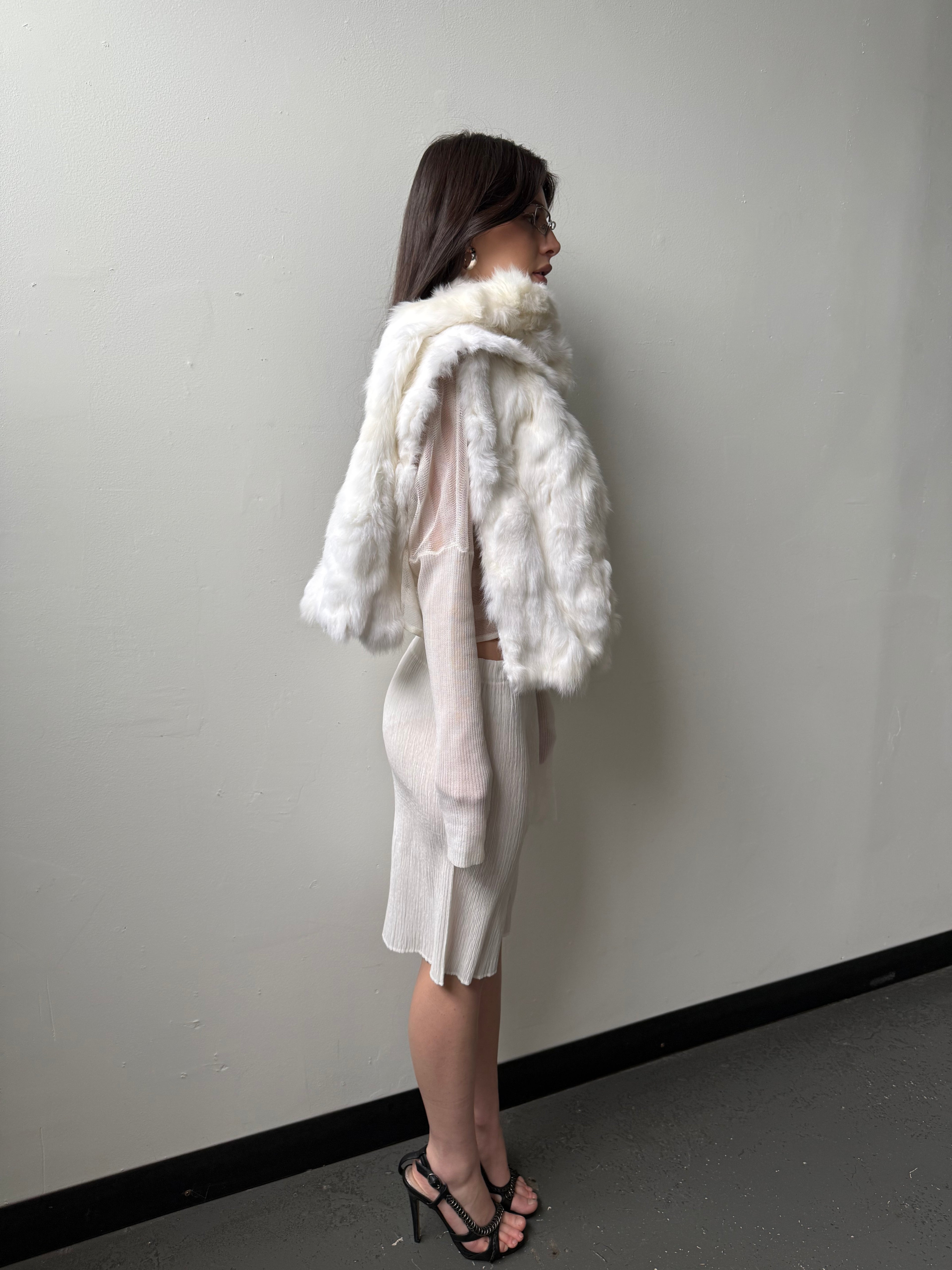 Jennyfer J. rabbit fur scarf/stole
