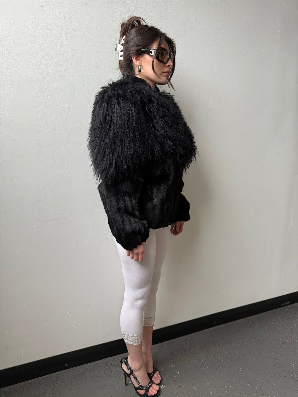 Mongolian & rabbit fur jacket