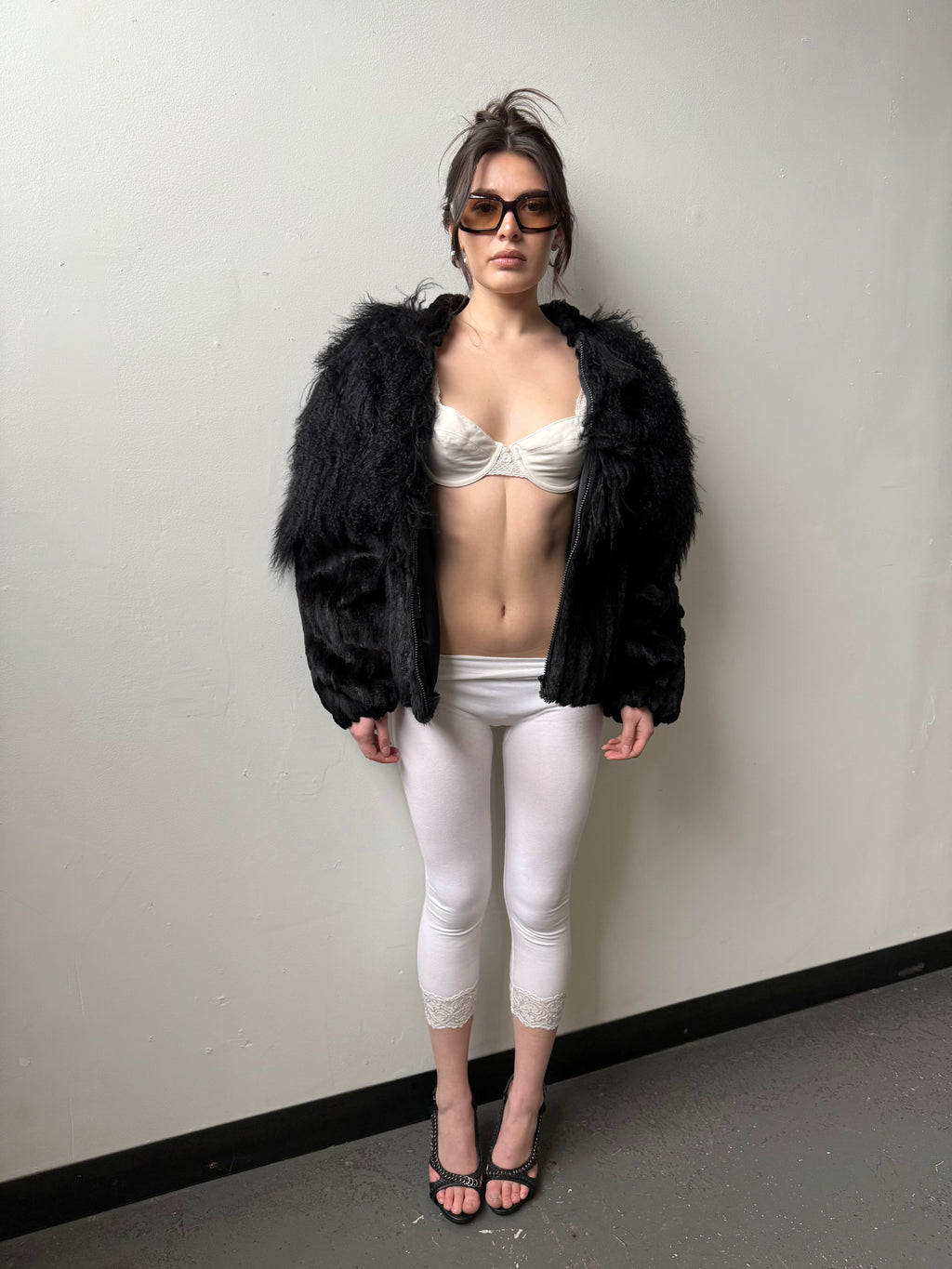 Mongolian & rabbit fur jacket