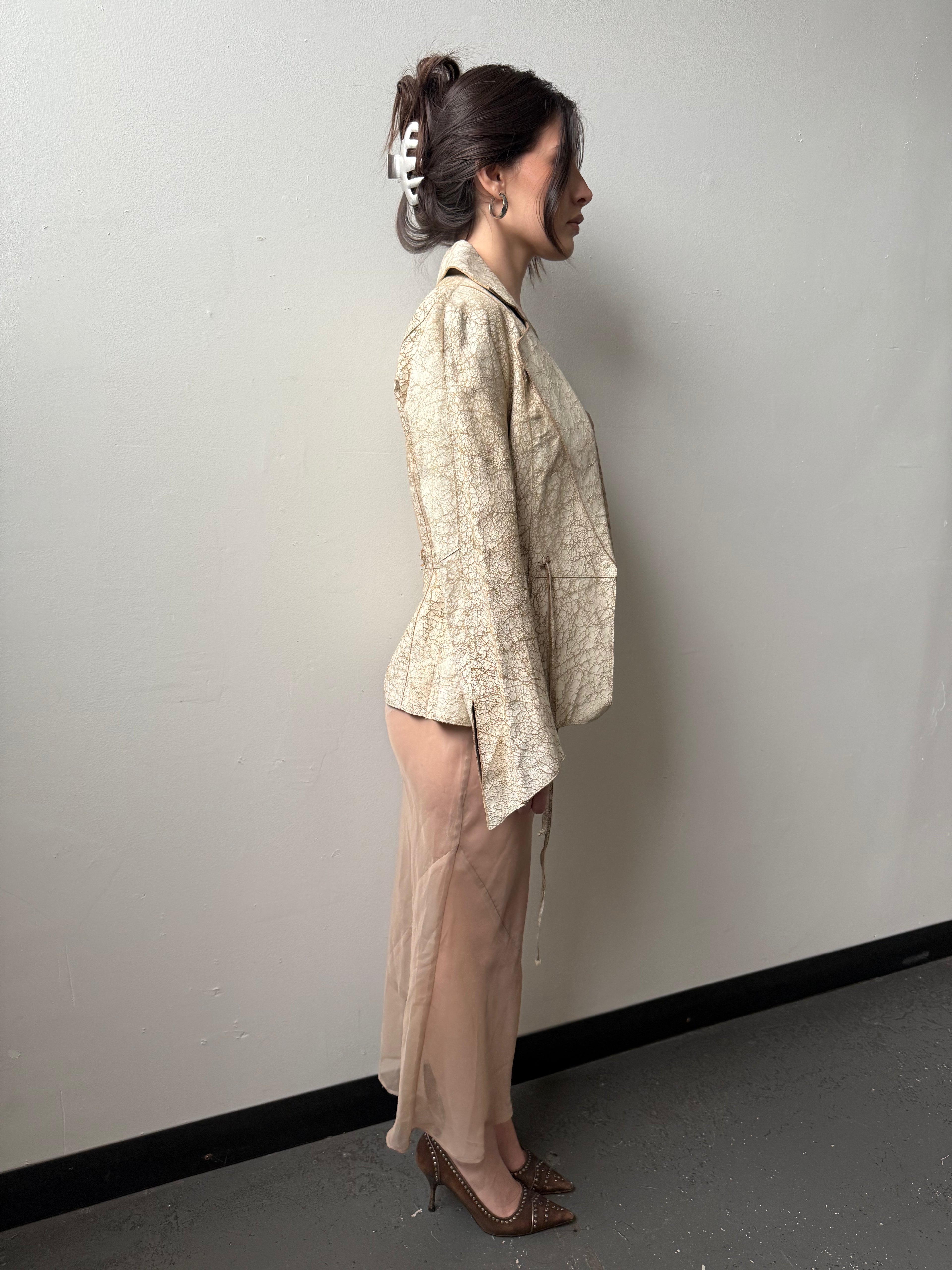 Guess cracked leather jacket