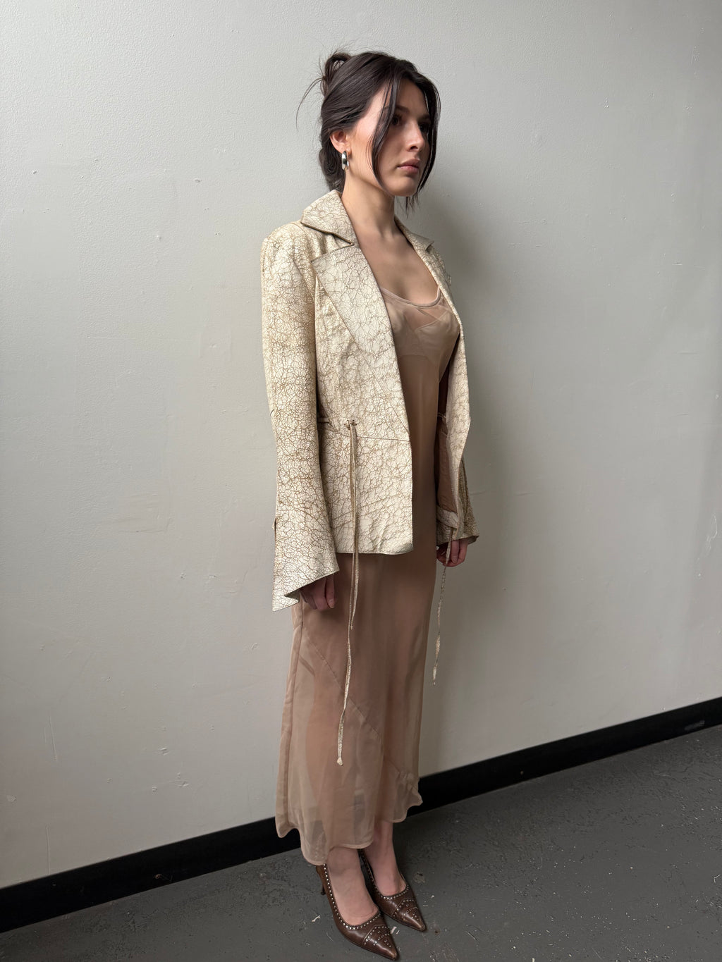 Guess cracked leather jacket