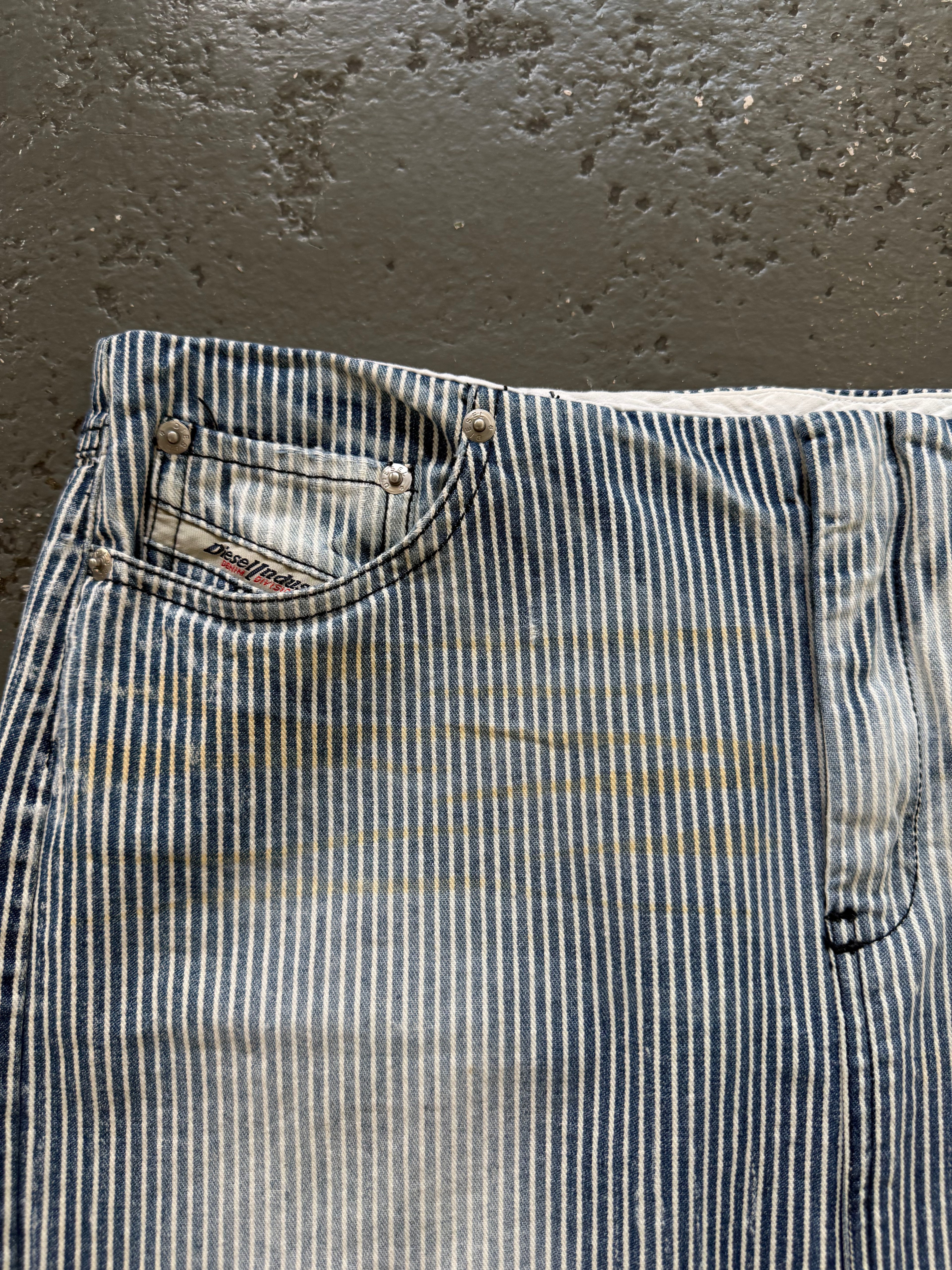 Diesel striped midi skirt
