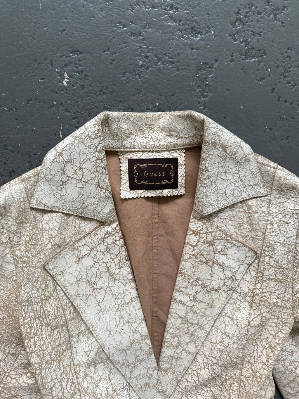 Guess cracked leather jacket