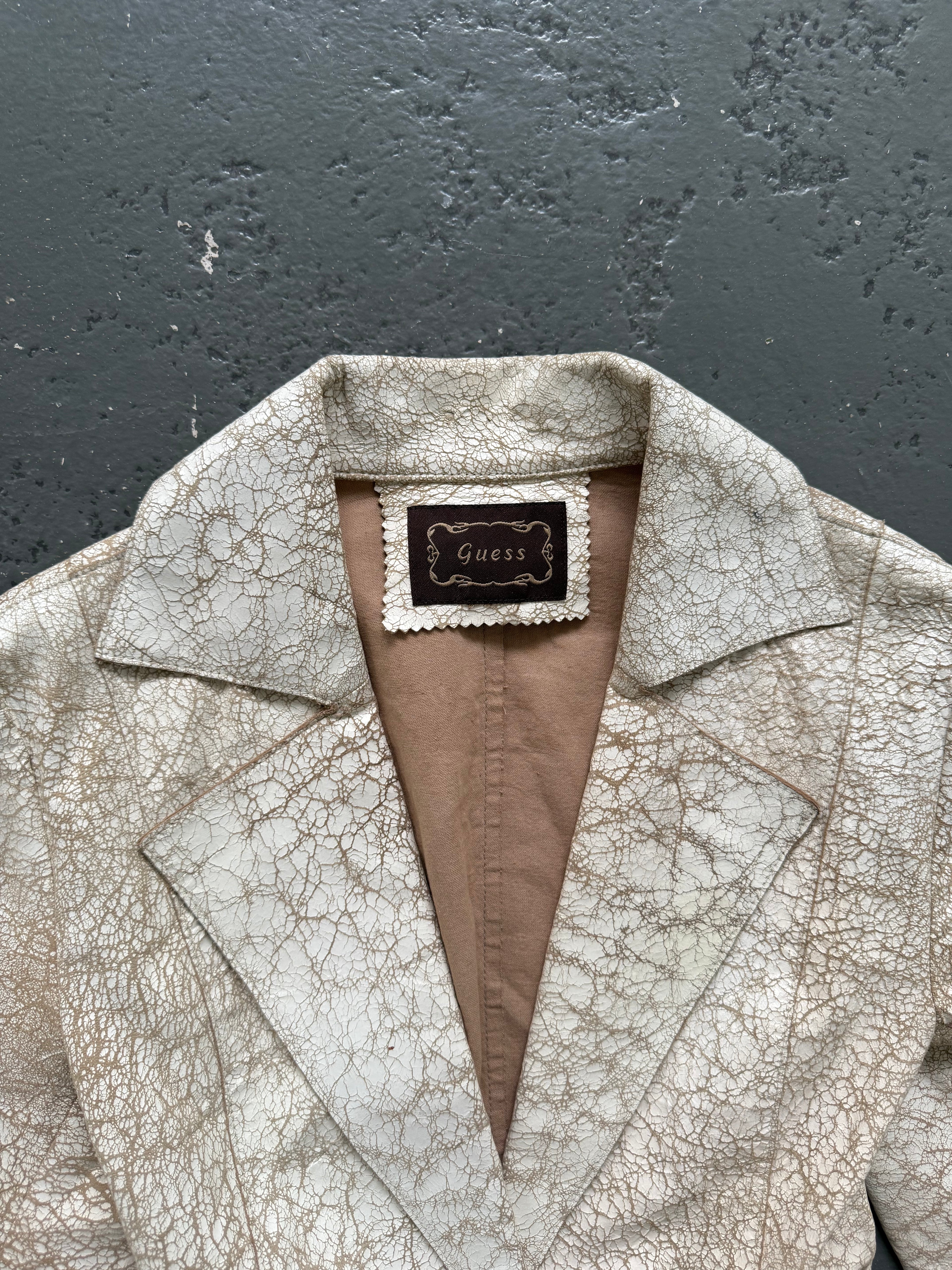 Guess cracked leather jacket