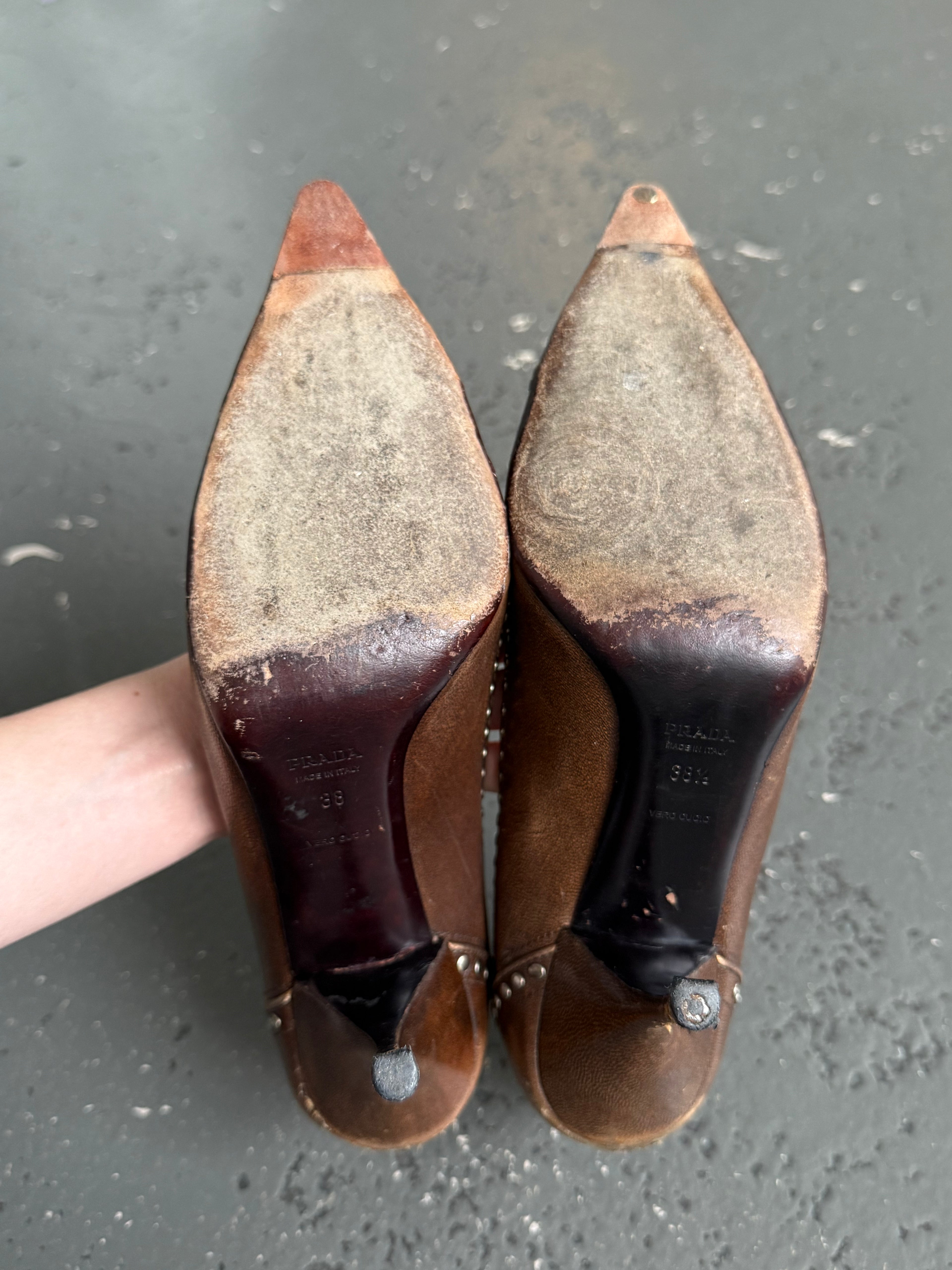 Prada Calzature studded pumps