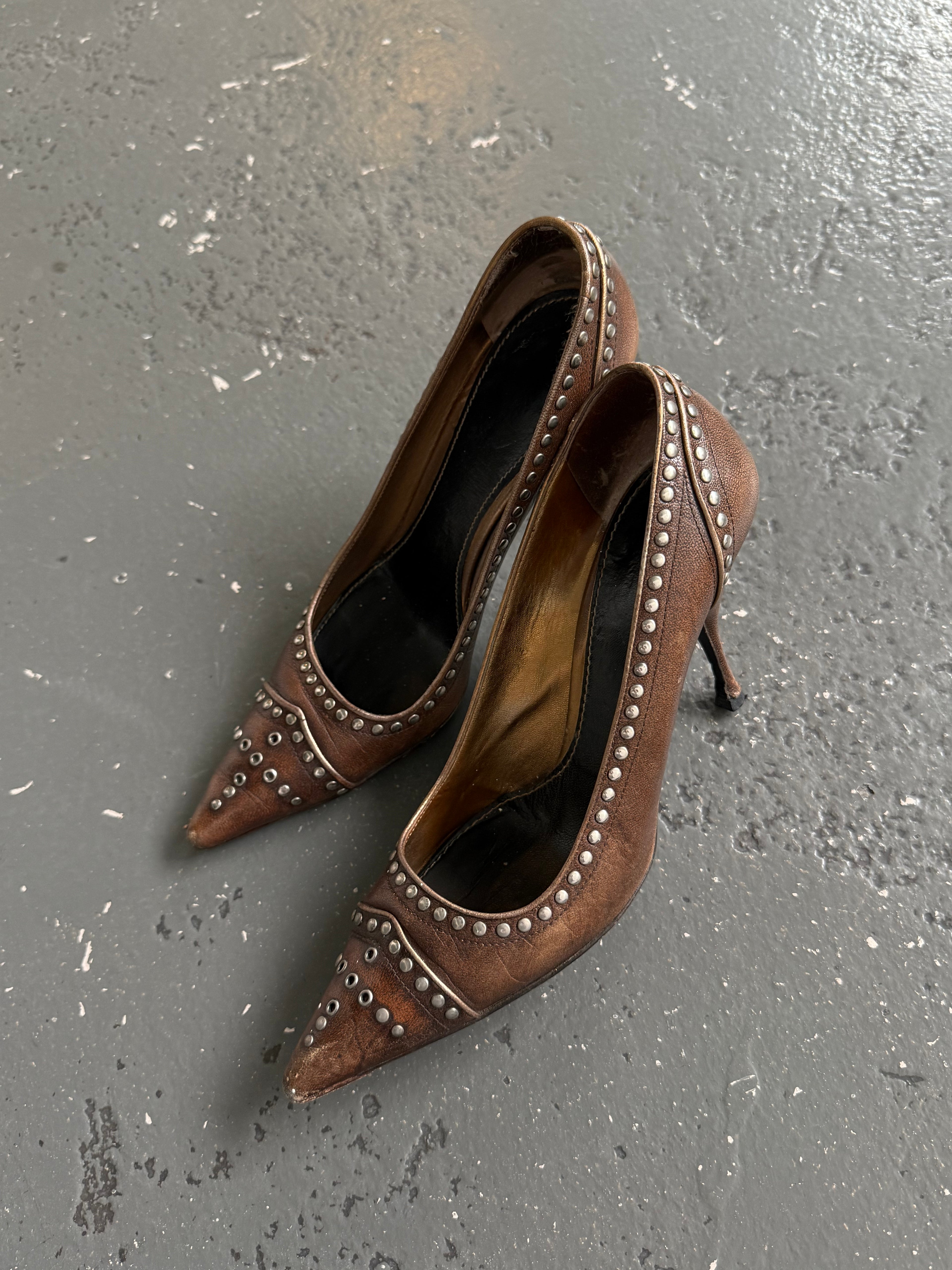 Prada Calzature studded pumps