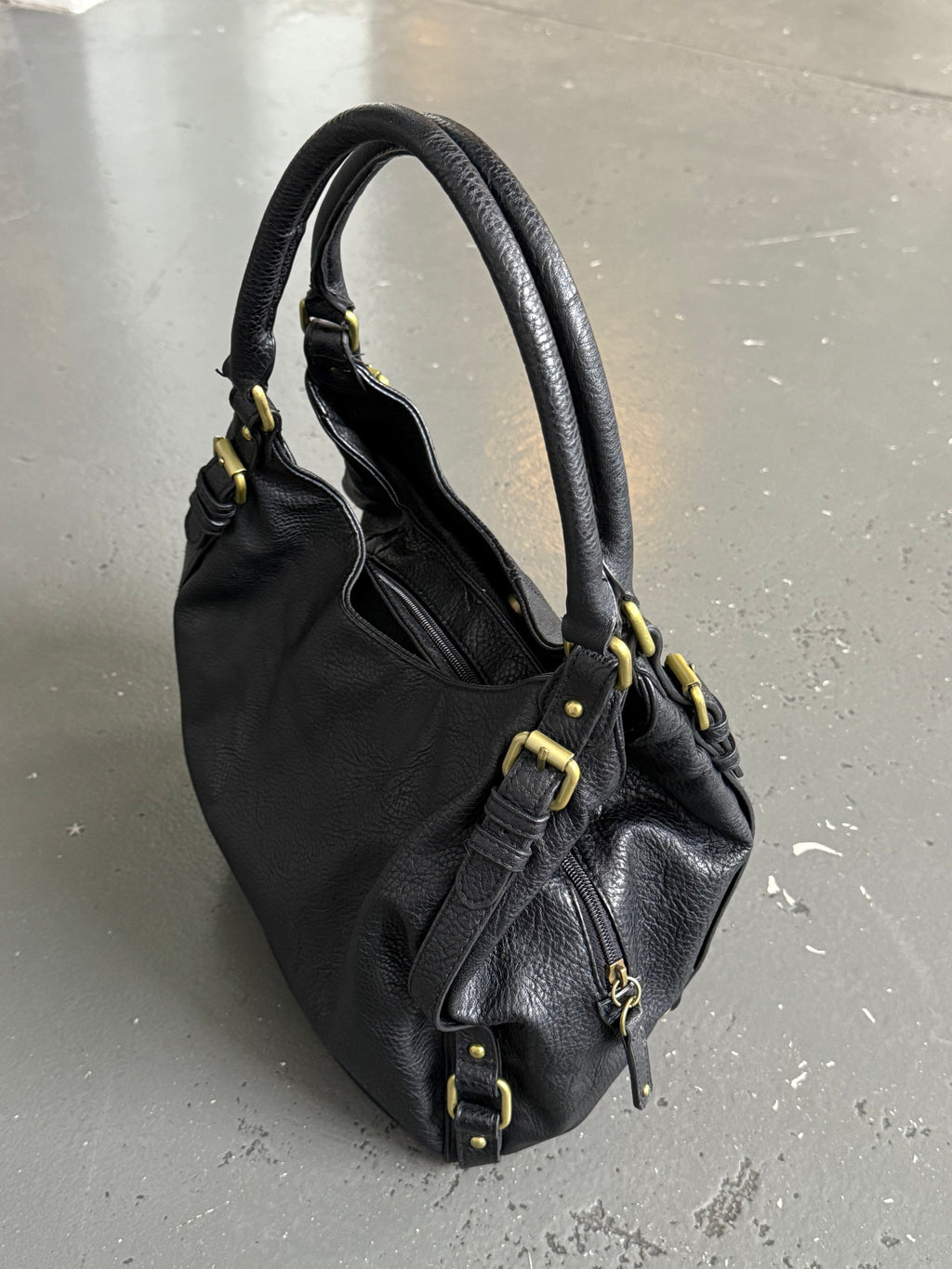 Vintage leather buckle bag