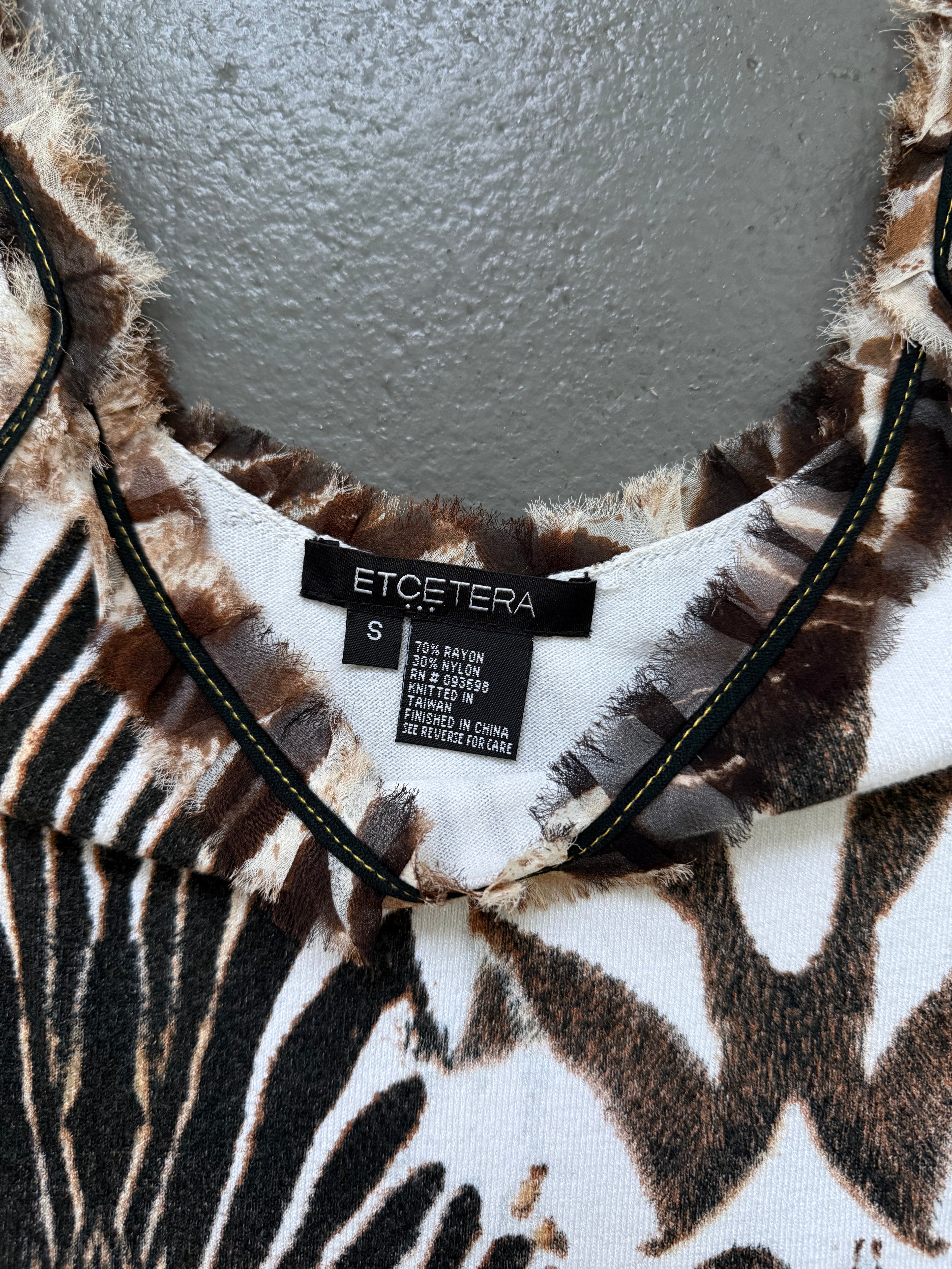 Vintage animal print tank top