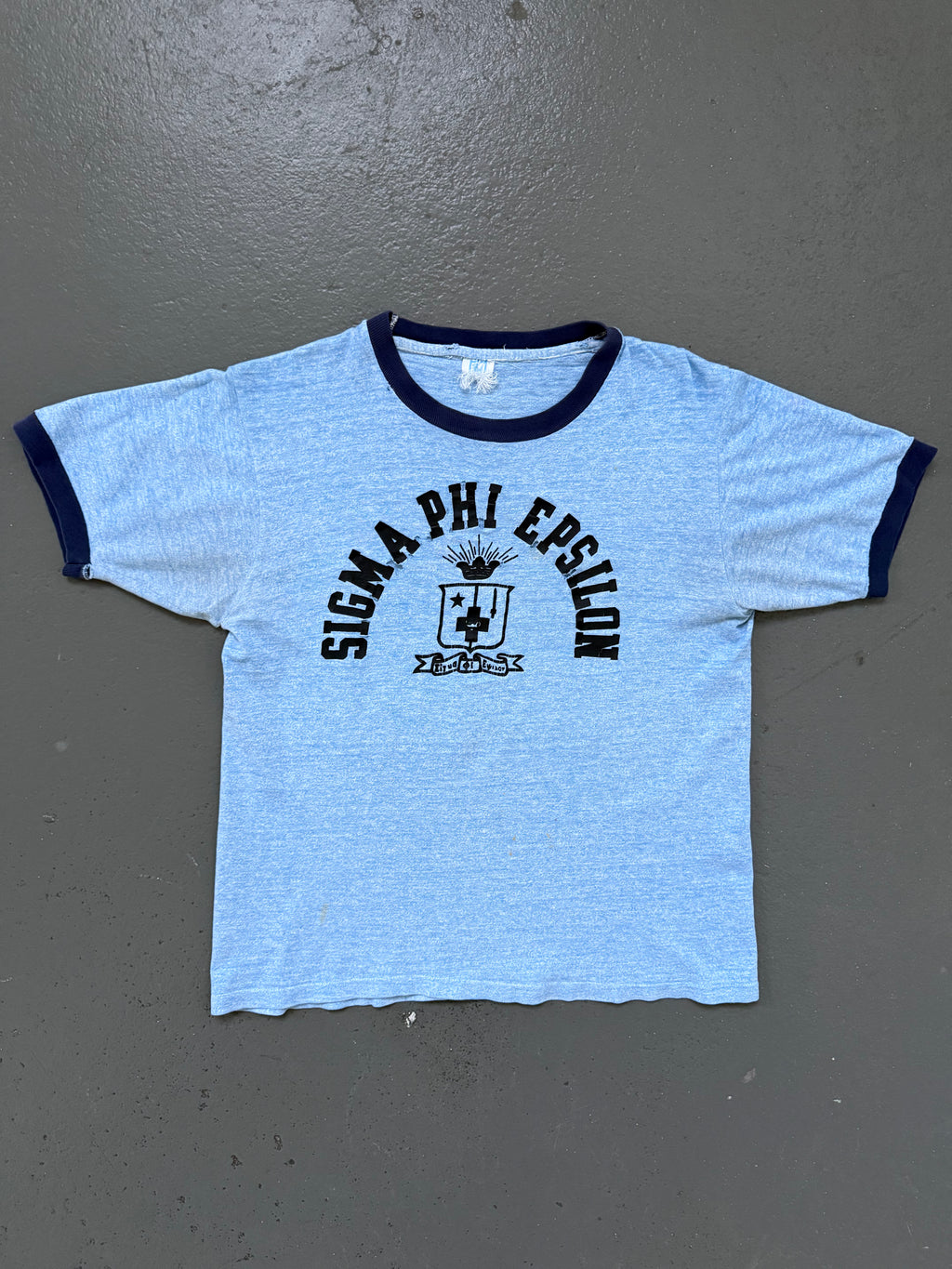 Vintage distressed ringer tee