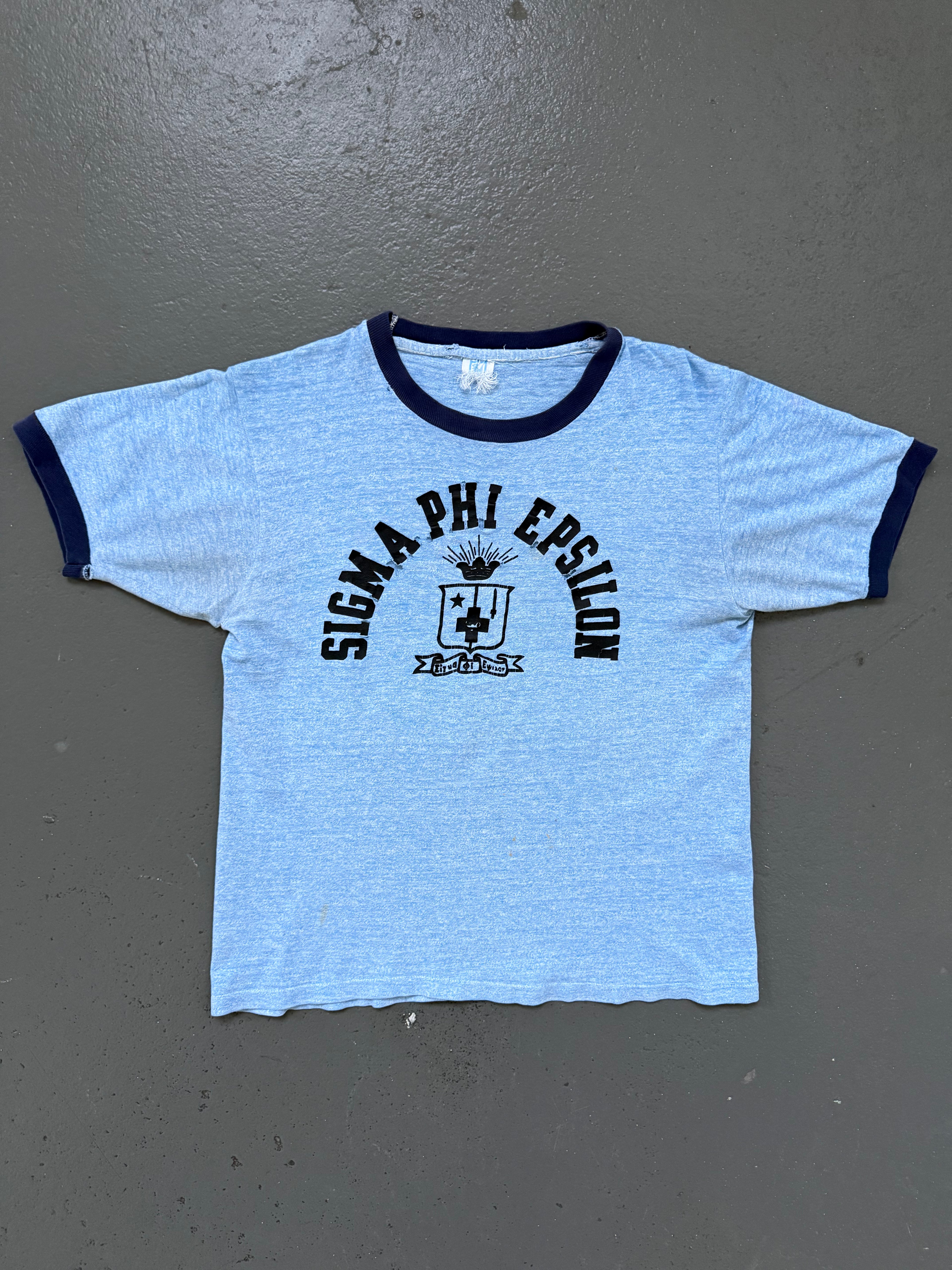 Vintage distressed ringer tee