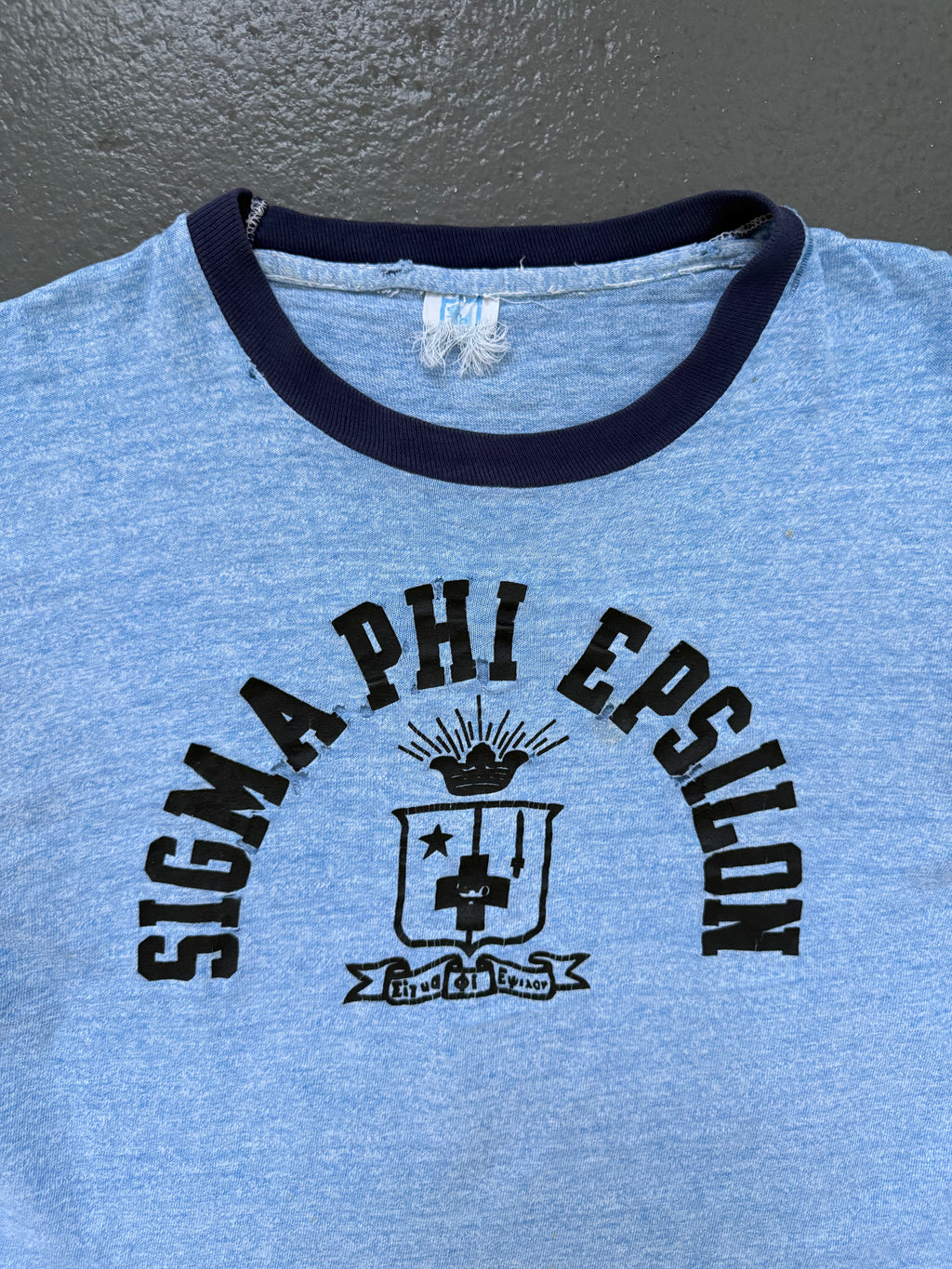Vintage distressed ringer tee