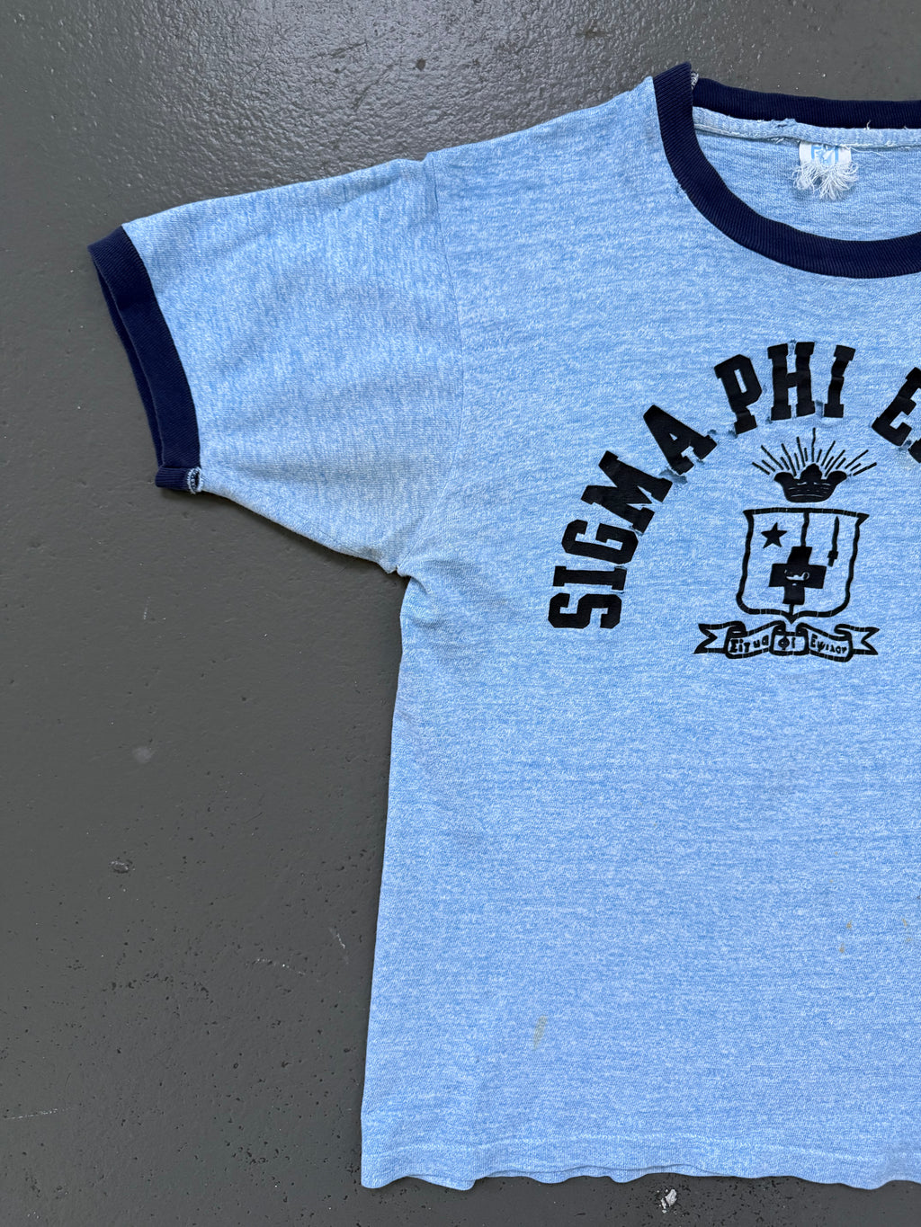 Vintage distressed ringer tee