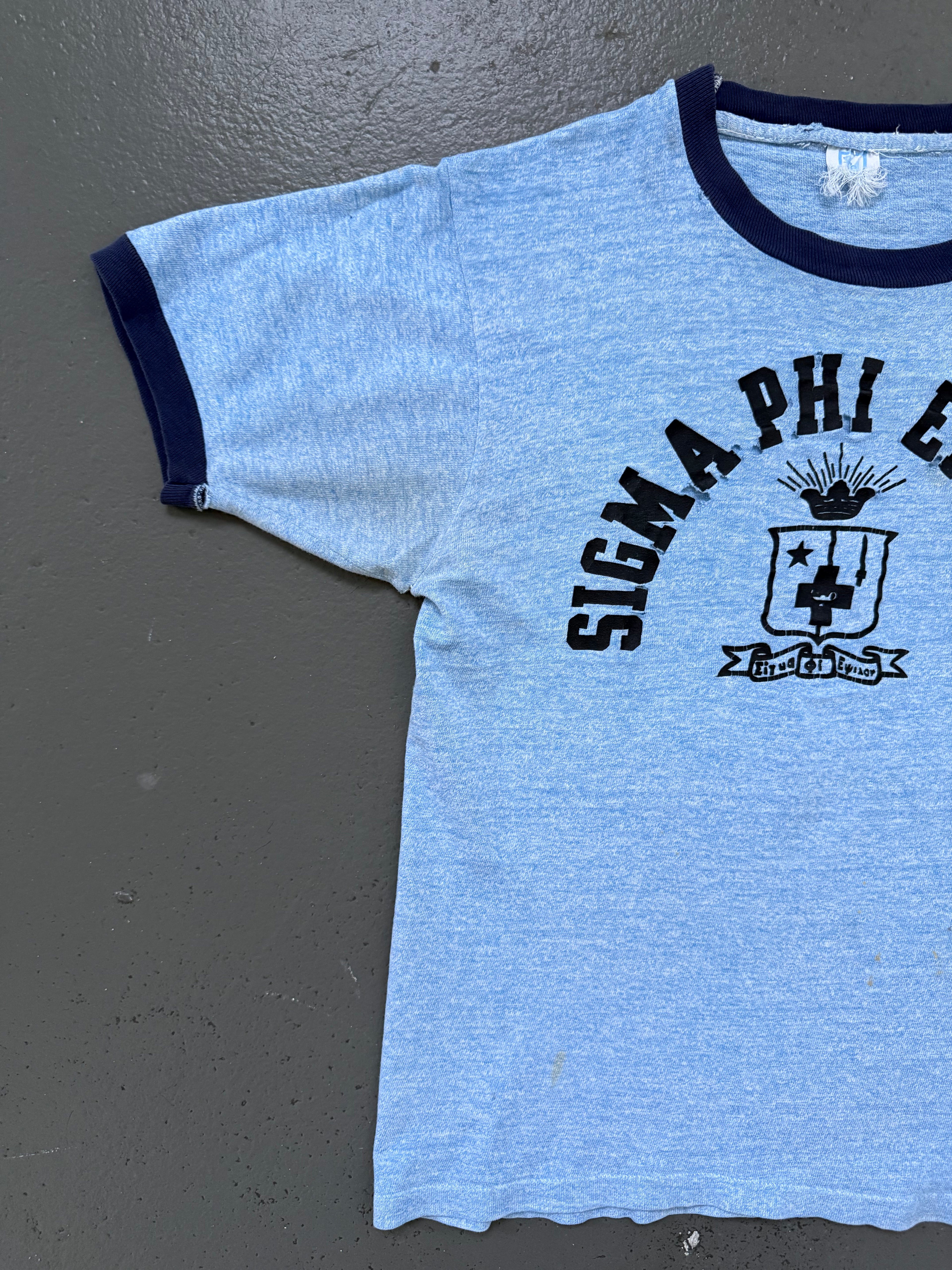 Vintage distressed ringer tee