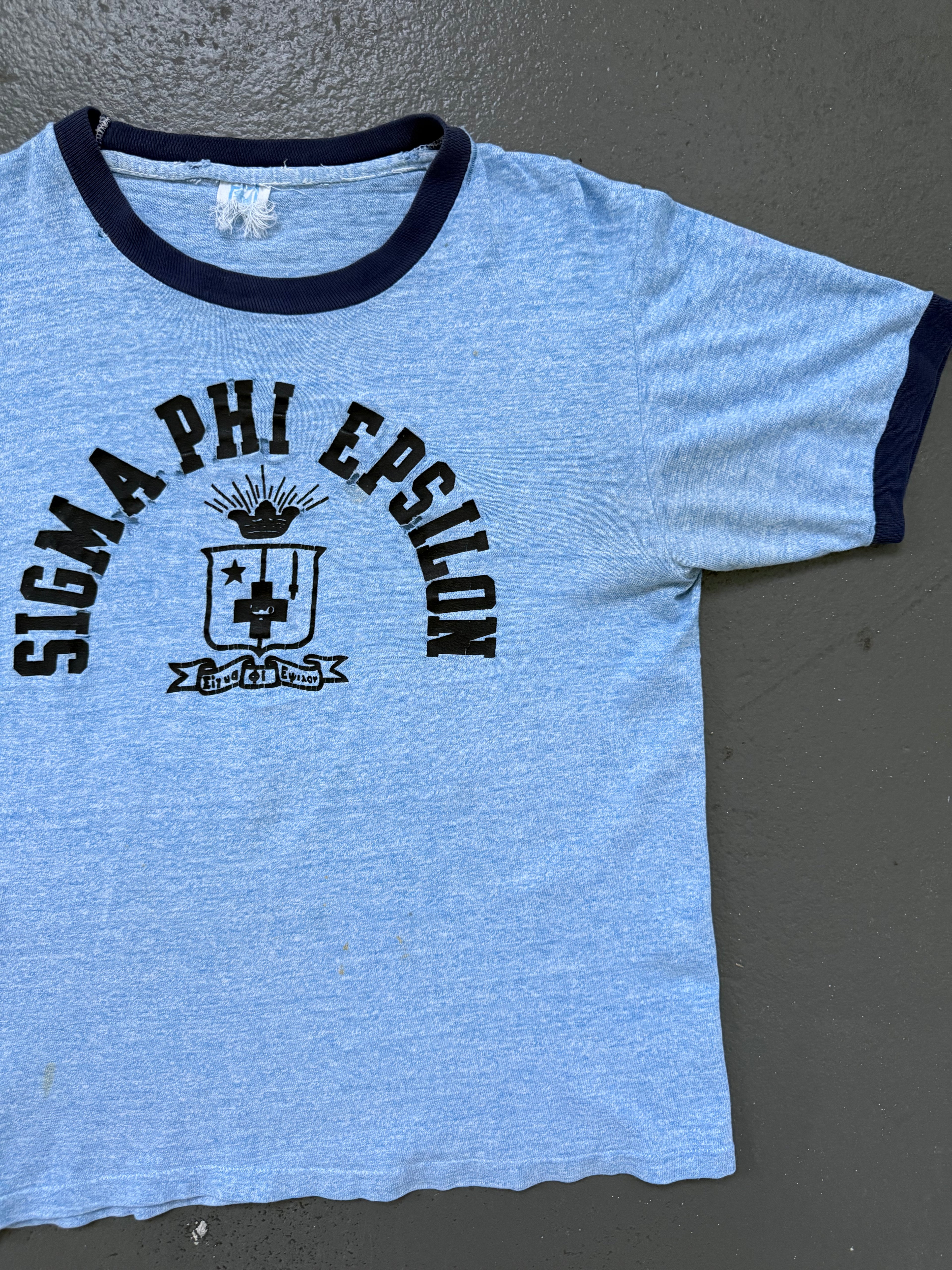 Vintage distressed ringer tee
