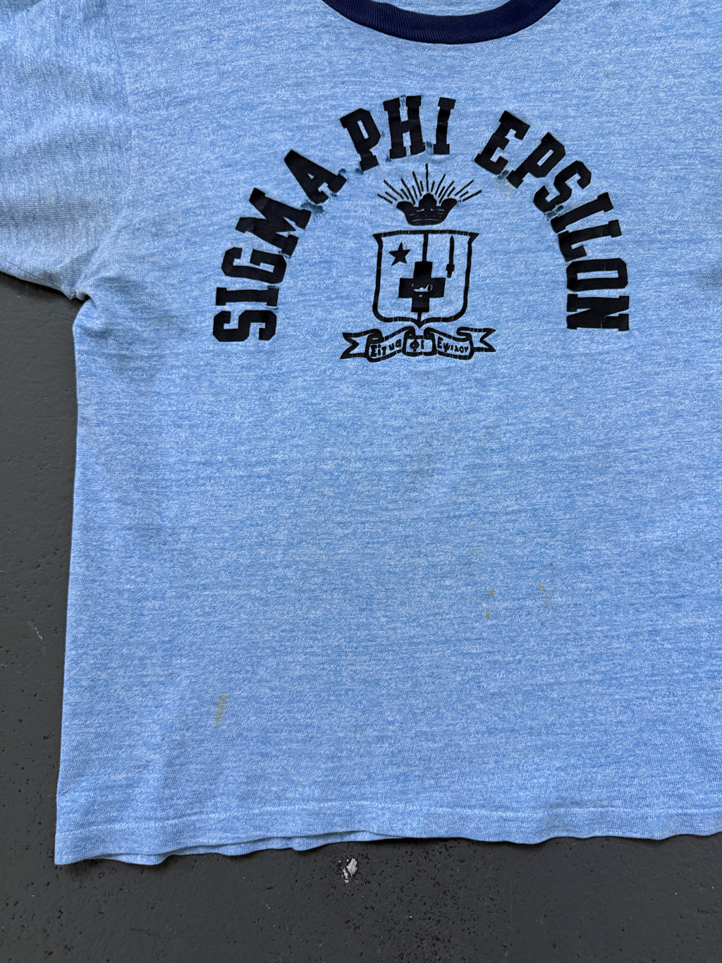 Vintage distressed ringer tee