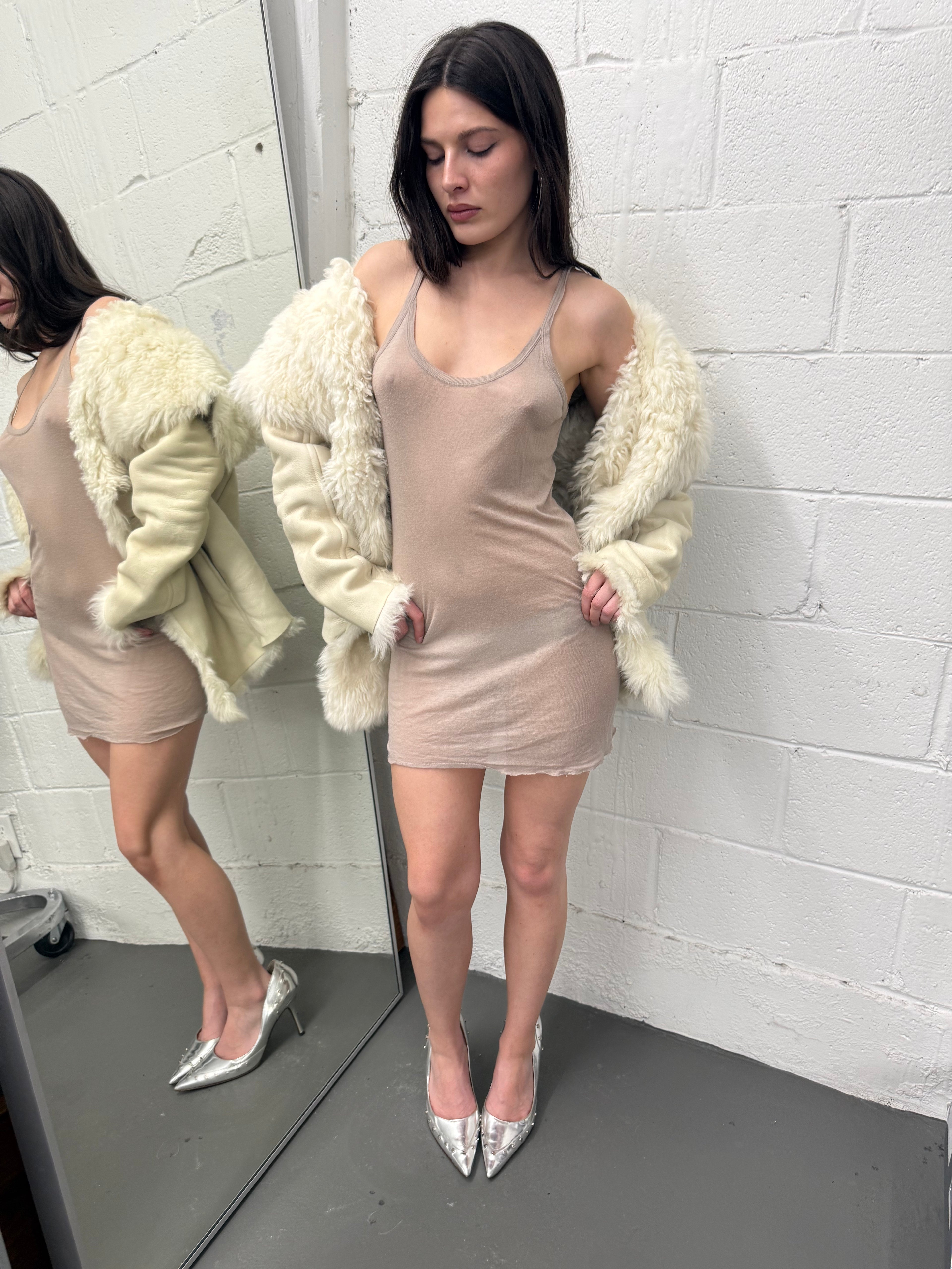 Drome shearling lambskin leather jacket