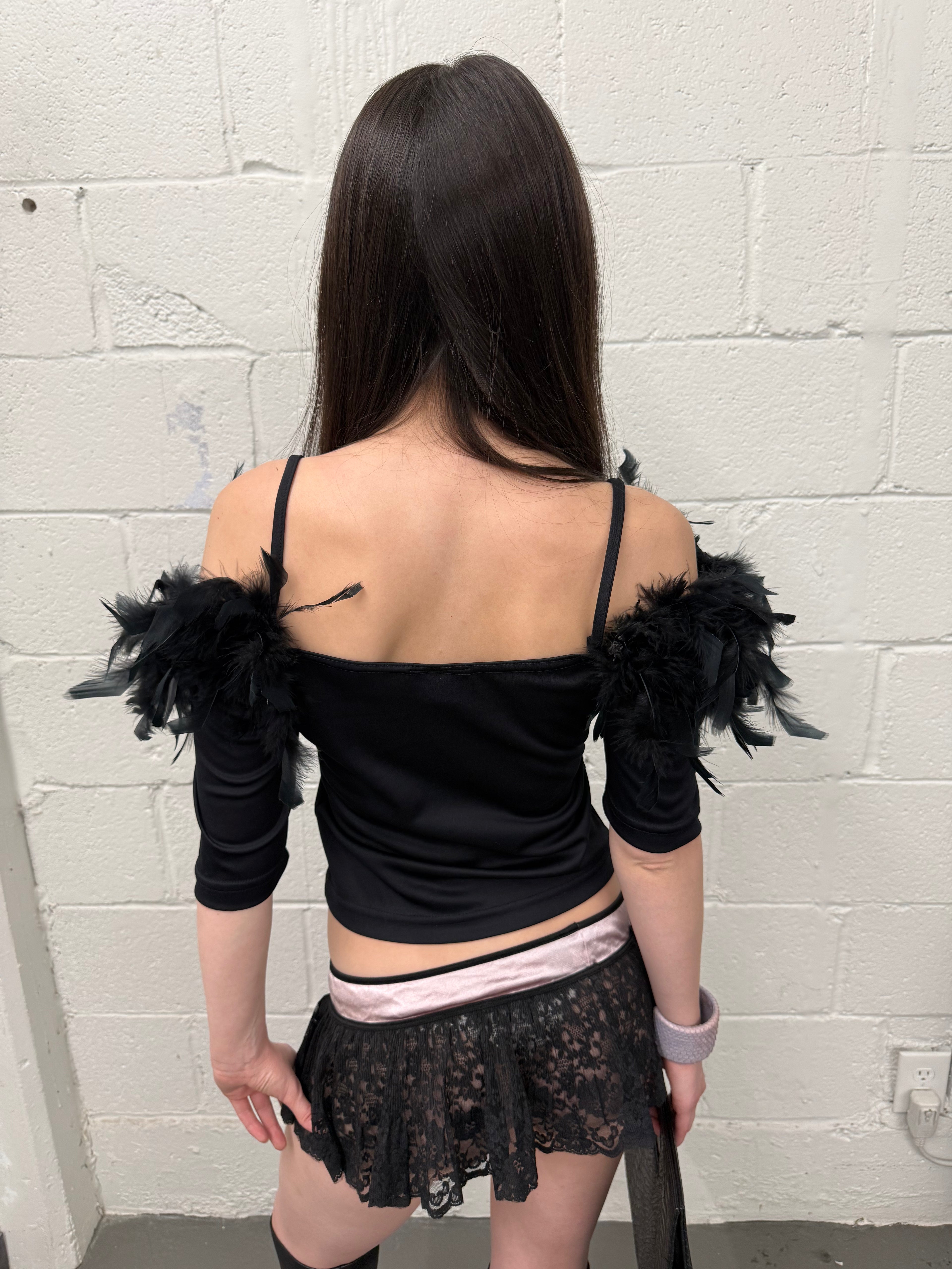 Vintage feather top