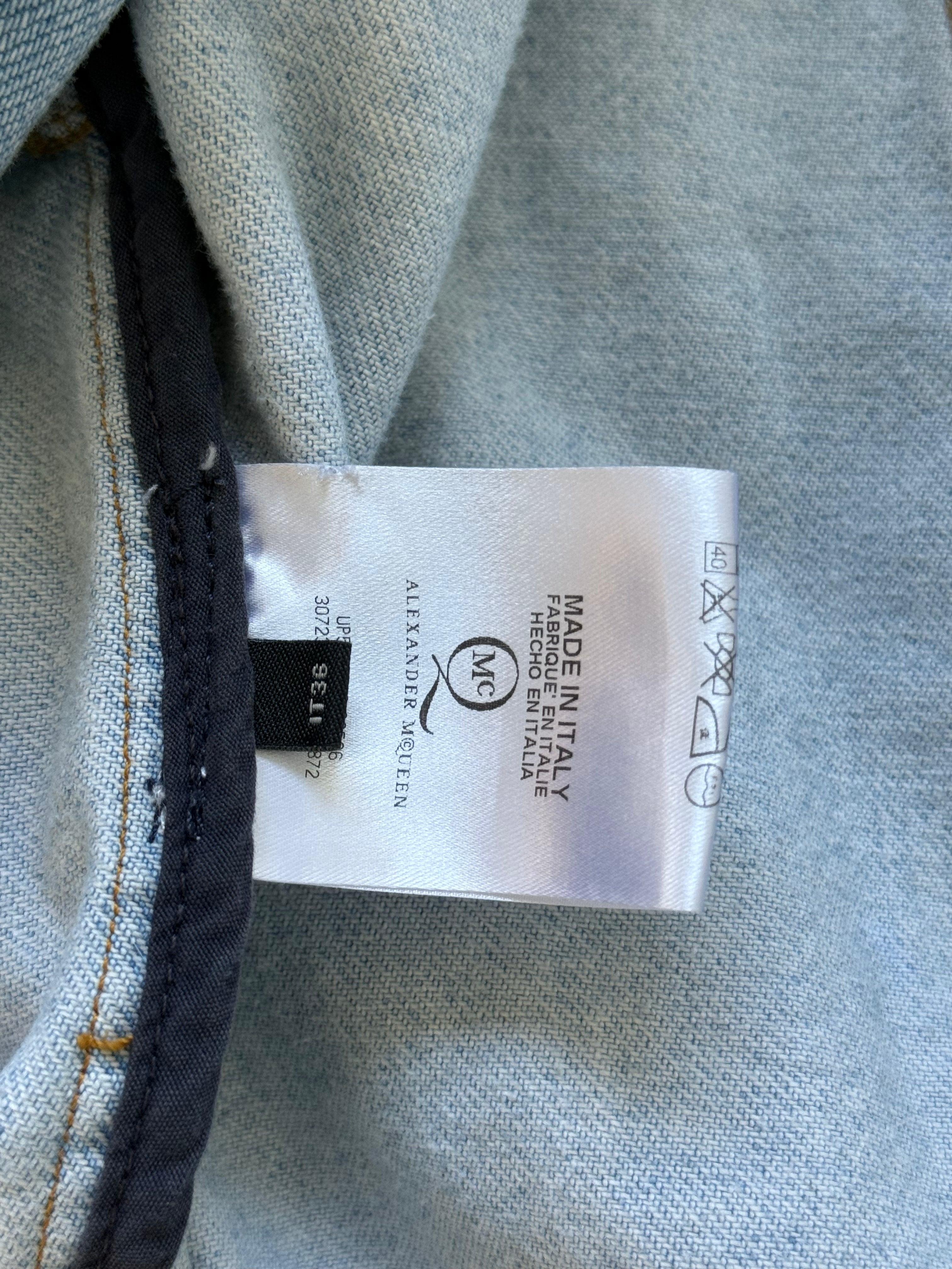 Alexander Mcqueen denim moto jacket