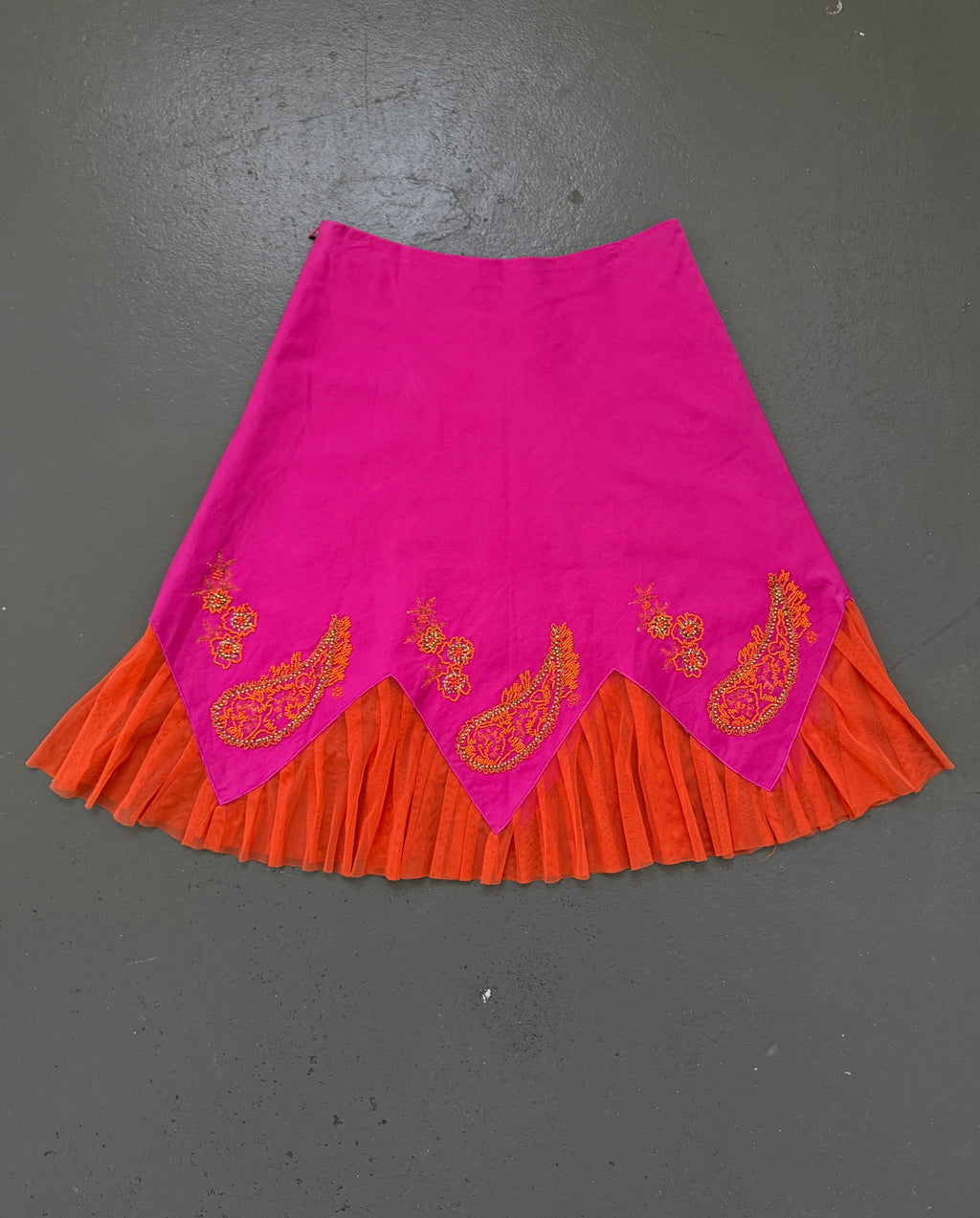 Vintage beaded midi skirt